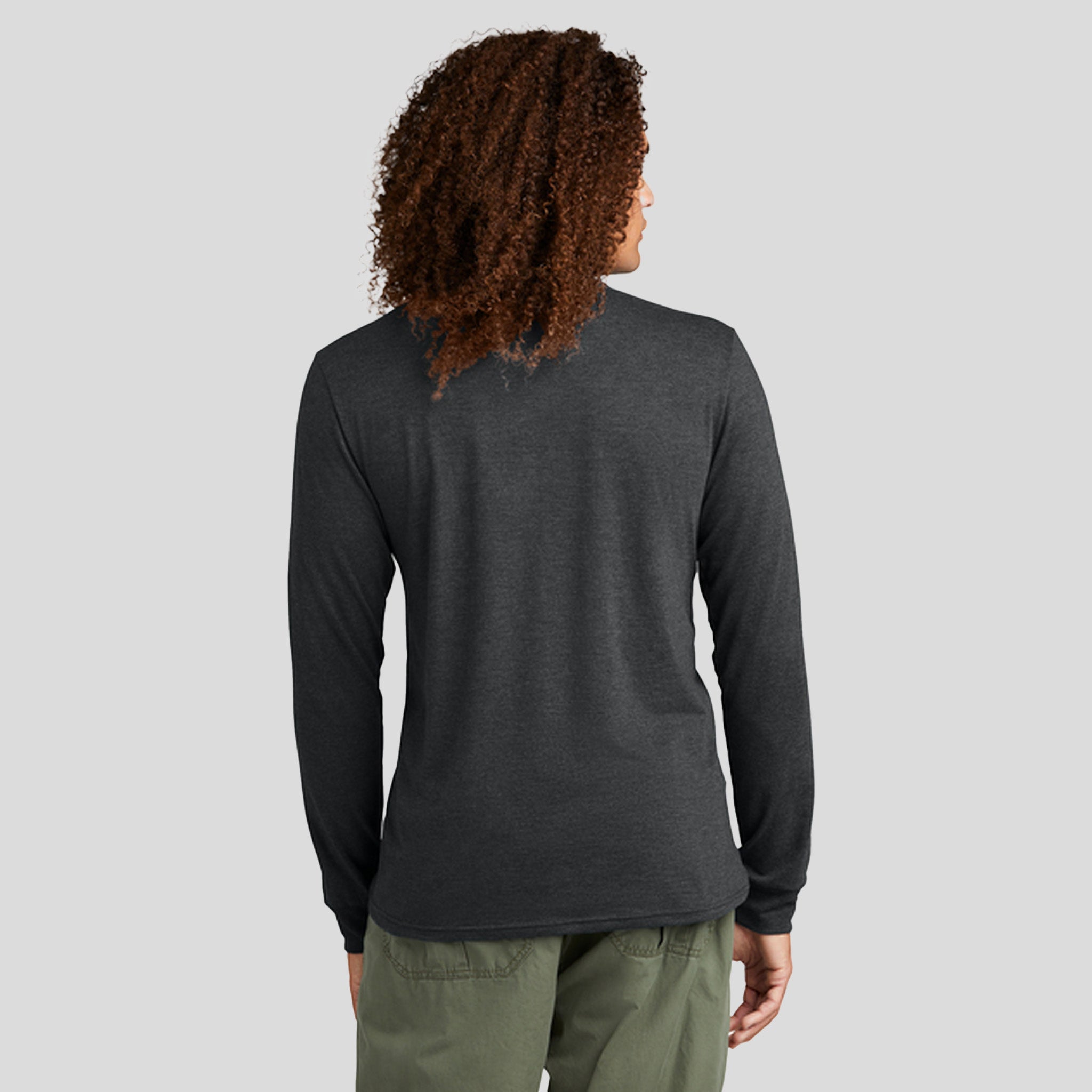 Perfect Tri® Long Sleeve Henley | Black Frost