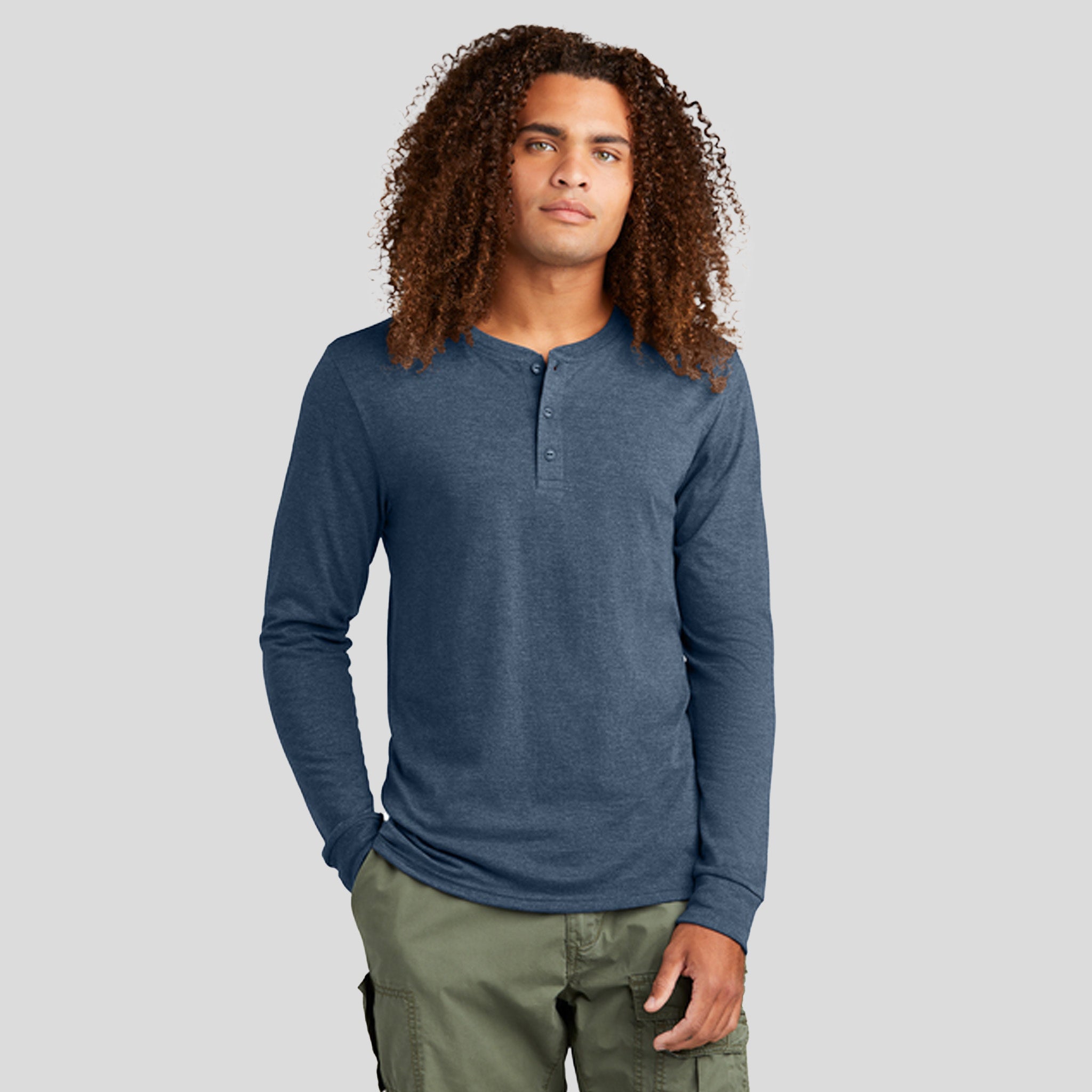 Perfect Tri® Long Sleeve Henley | Navy Frost