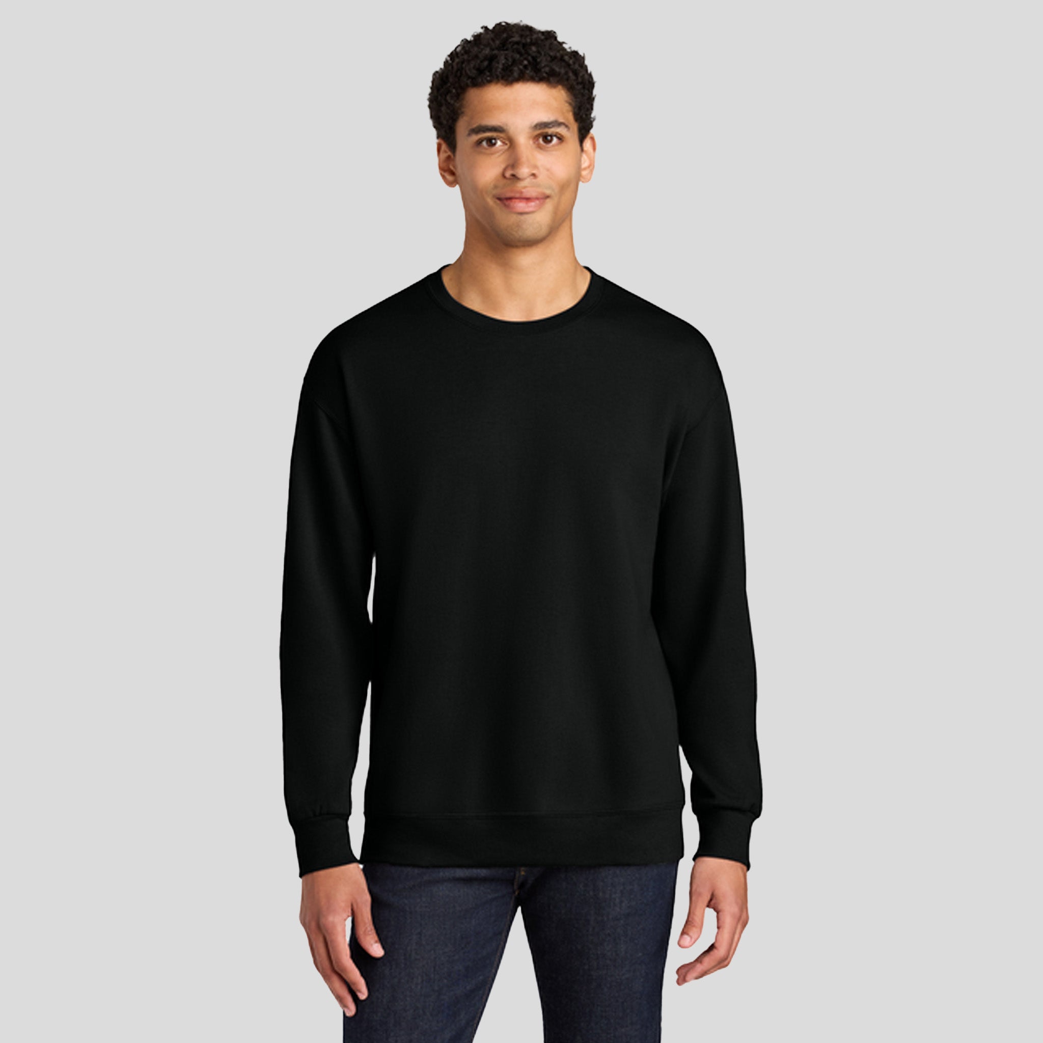 Ultimate™ Unisex CVC Ring Spun Crewneck Sweatshirt | Black Ink