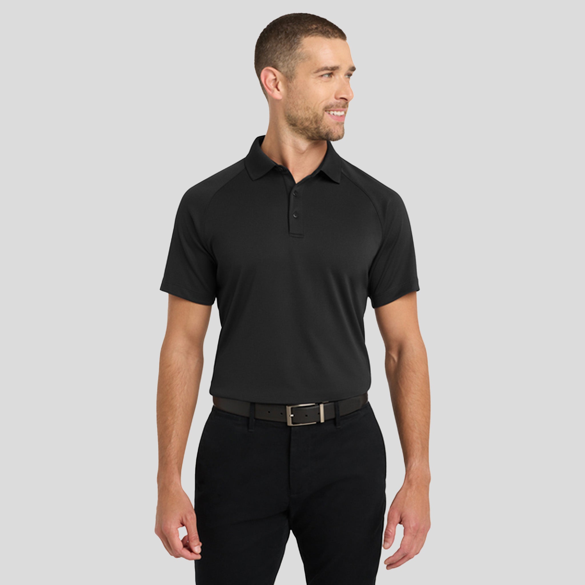 Crossover Raglan Polo | Black