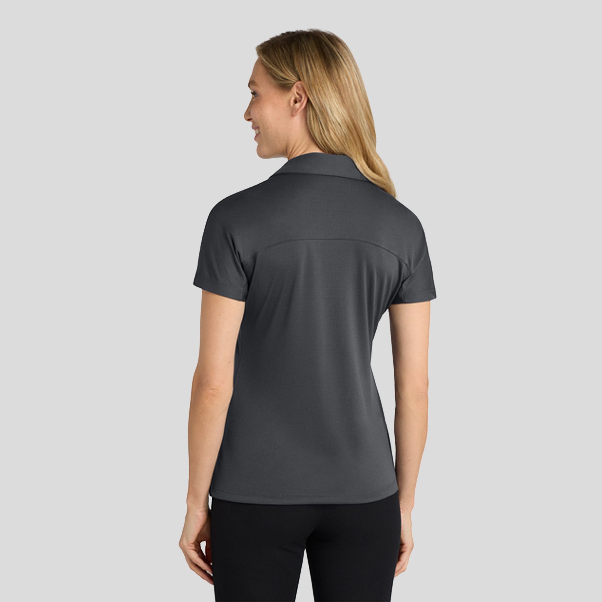 Women's Crossover Raglan Polo | Battleship Grey