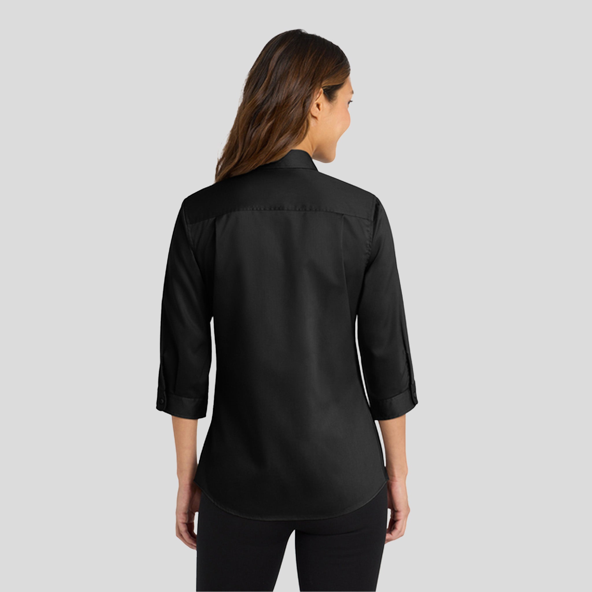 Women's 3/4-Sleeve SuperPro™ Twill Shirt | Black