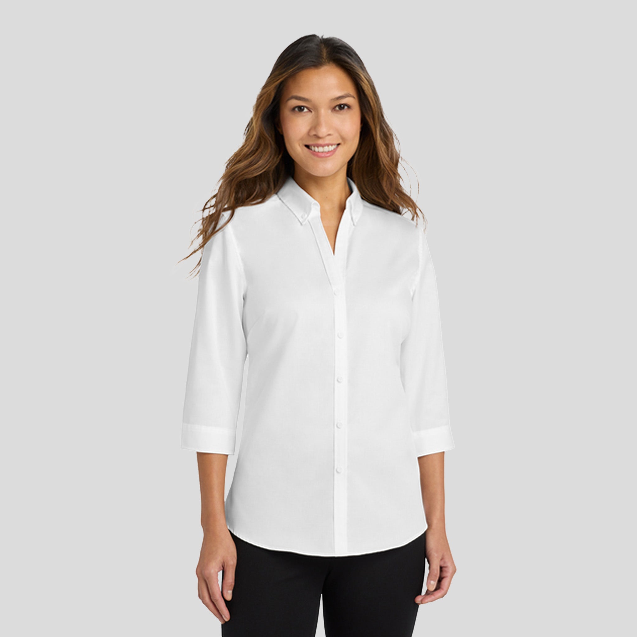 Women's 3/4-Sleeve SuperPro™ Twill Shirt | White