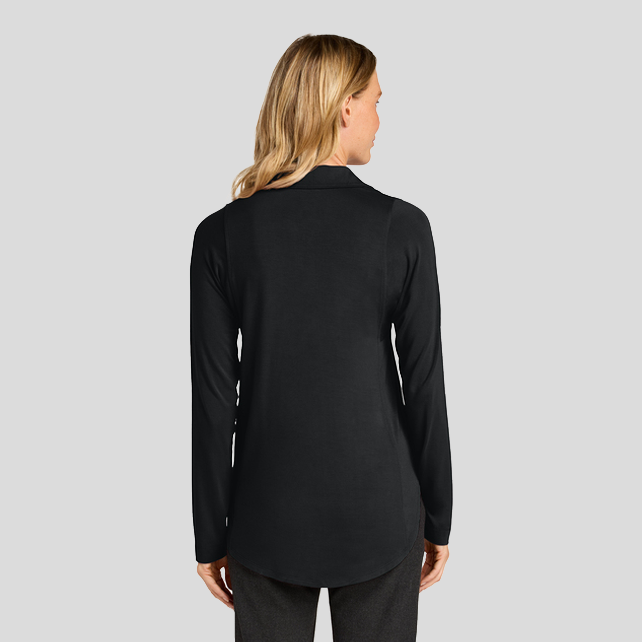 Women’s Luxe Knit Button Tunic | Deep Black