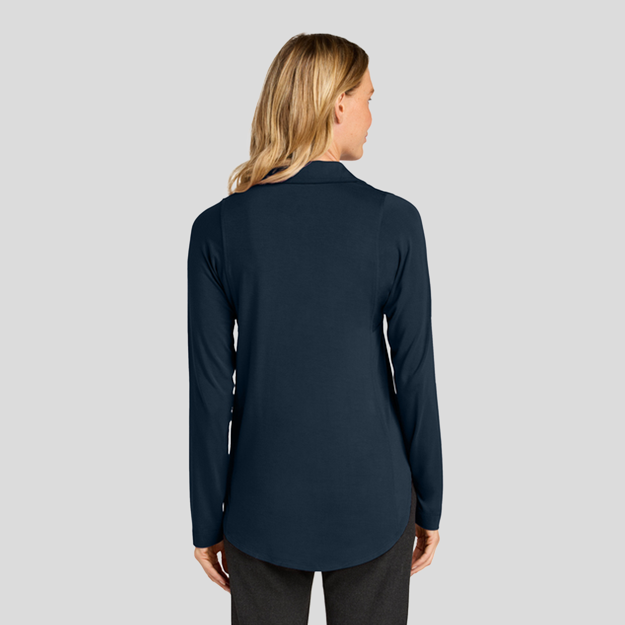 Women’s Luxe Knit Button Tunic | River Blue Navy