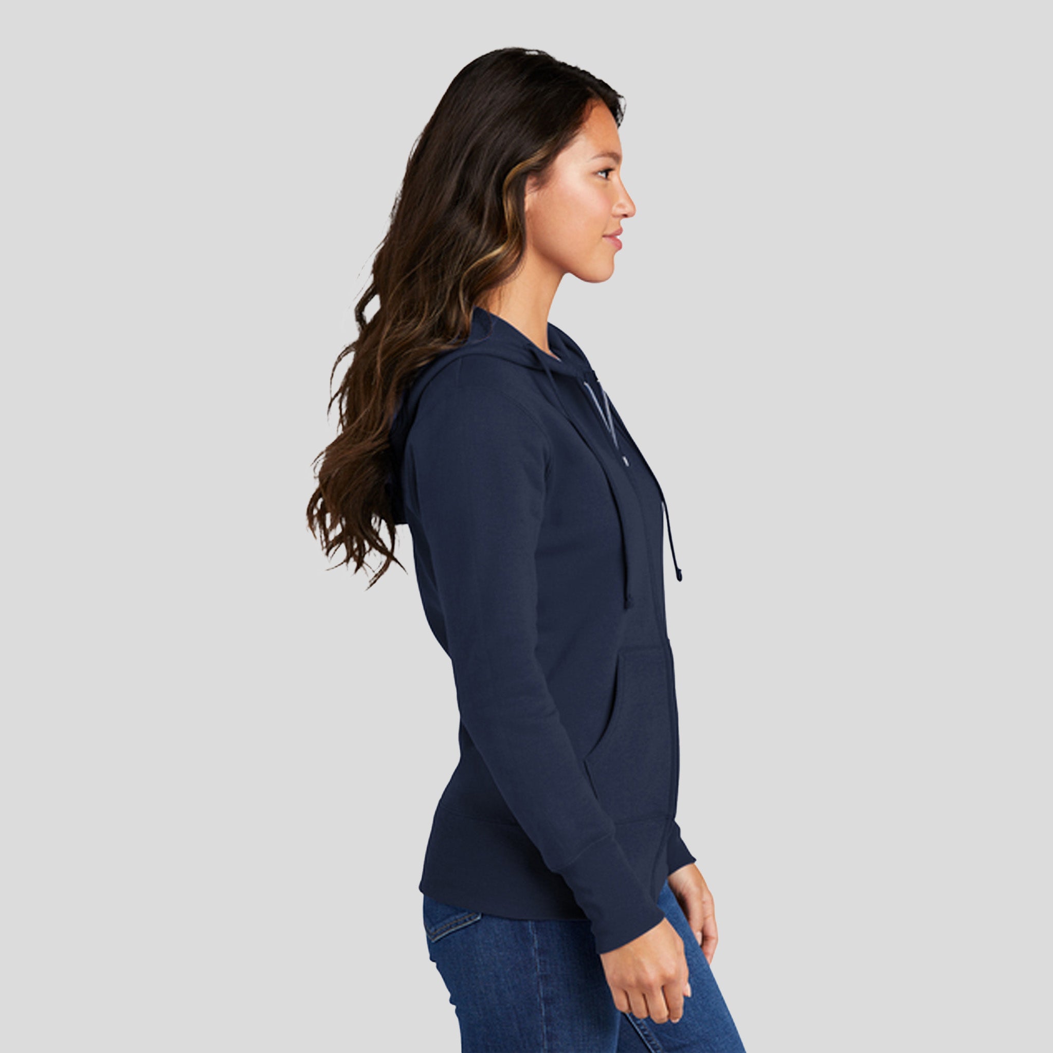 Women's Core Fleece Full-Zip Hooded Sweatshirt | Navy