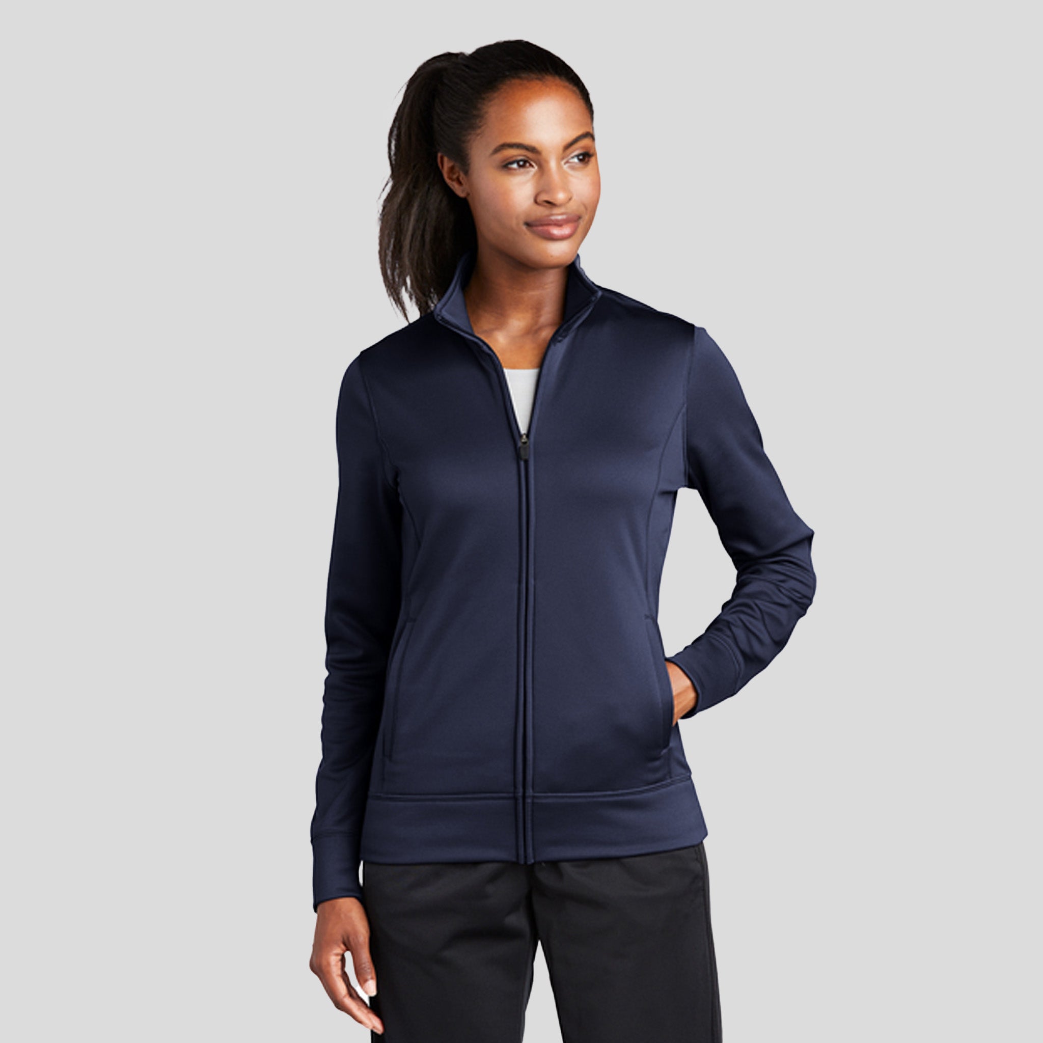 Women's Sport-Wick® Fleece Full-Zip Jacket | Navy