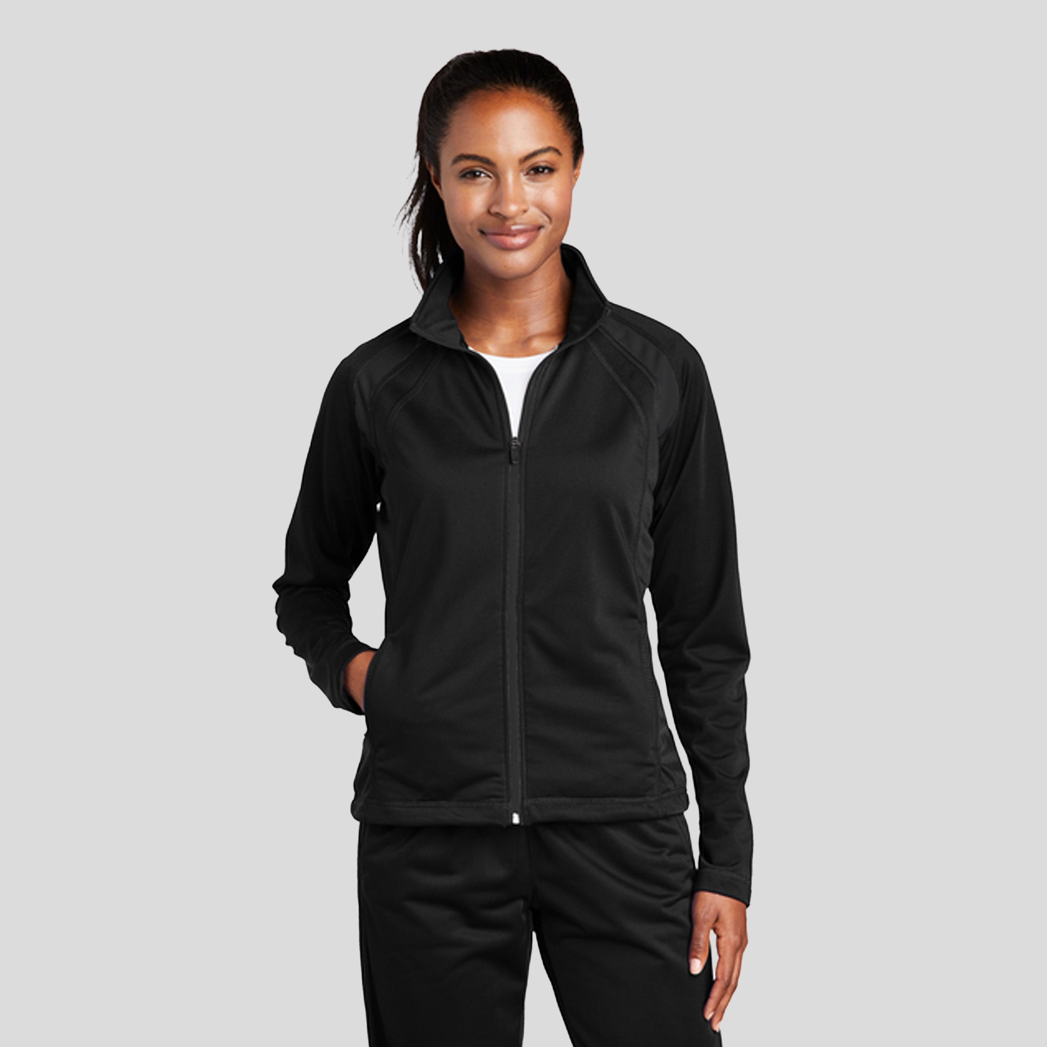 Women's Tricot Track Jacket | Black/Black