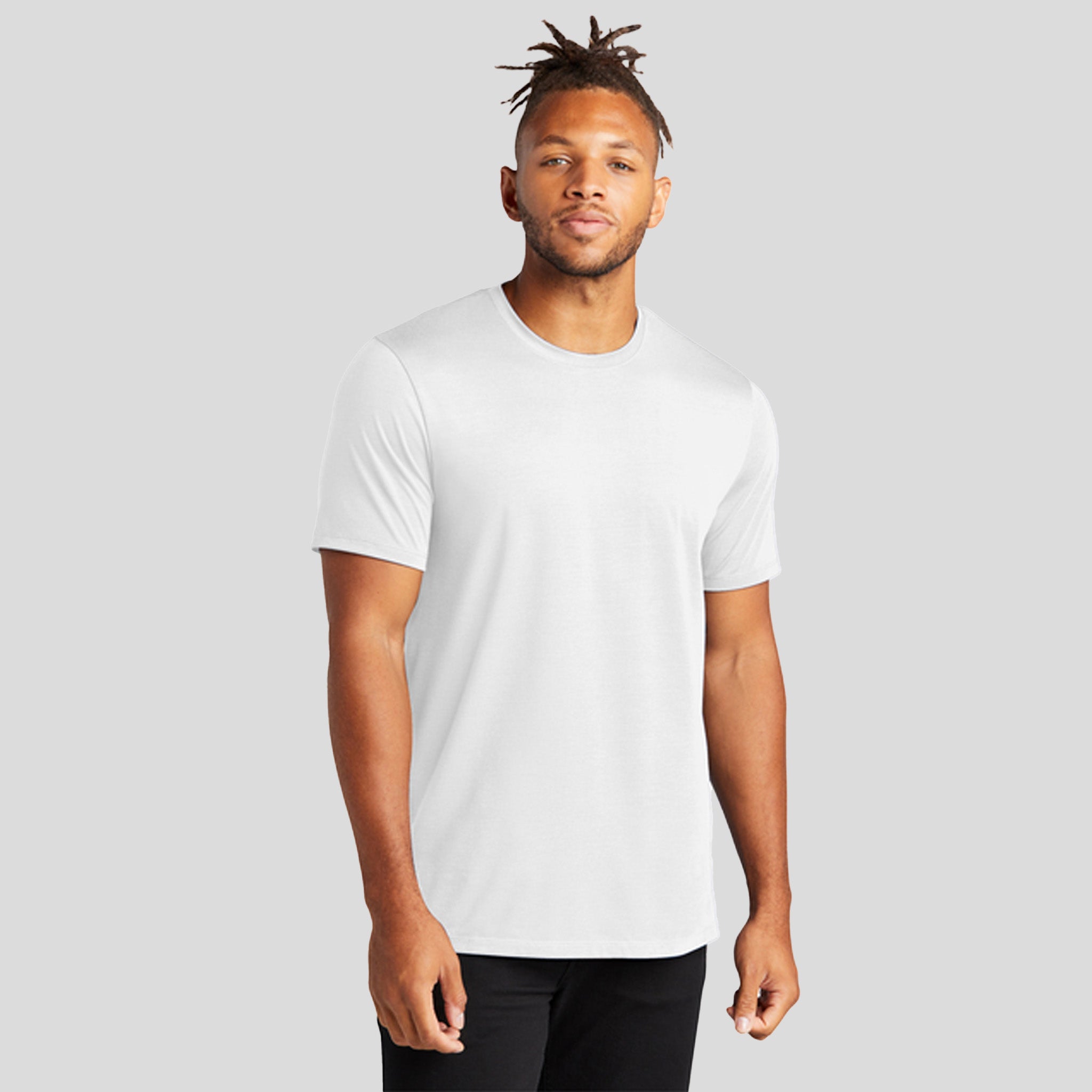 Stretch Jersey Crew | White