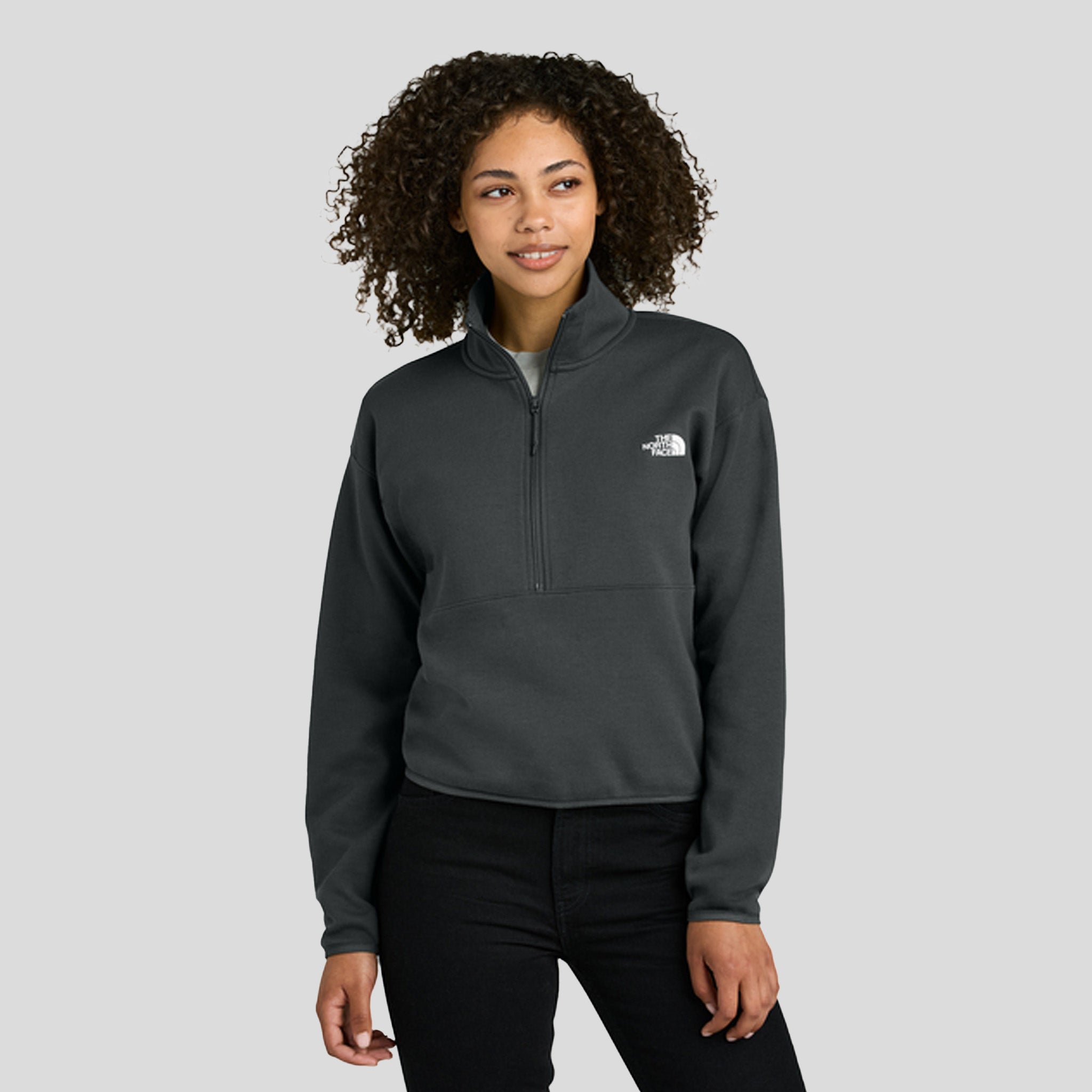 Women’s Double-Knit 1/2-Zip Fleece | Asphalt Grey