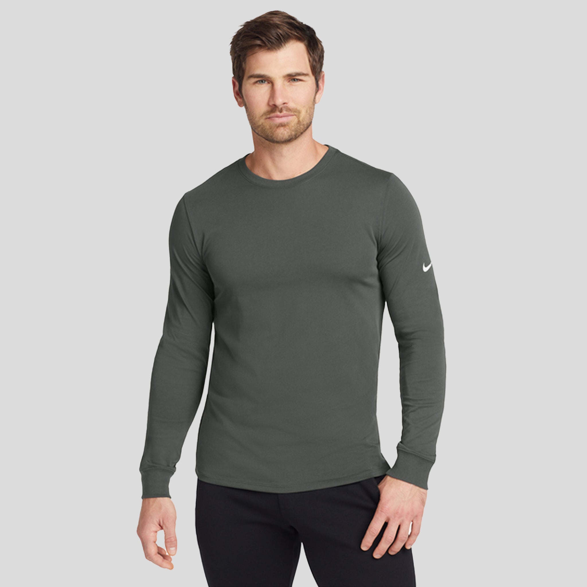 Dri-FIT Cotton/Poly Long Sleeve Tee | Anthracite