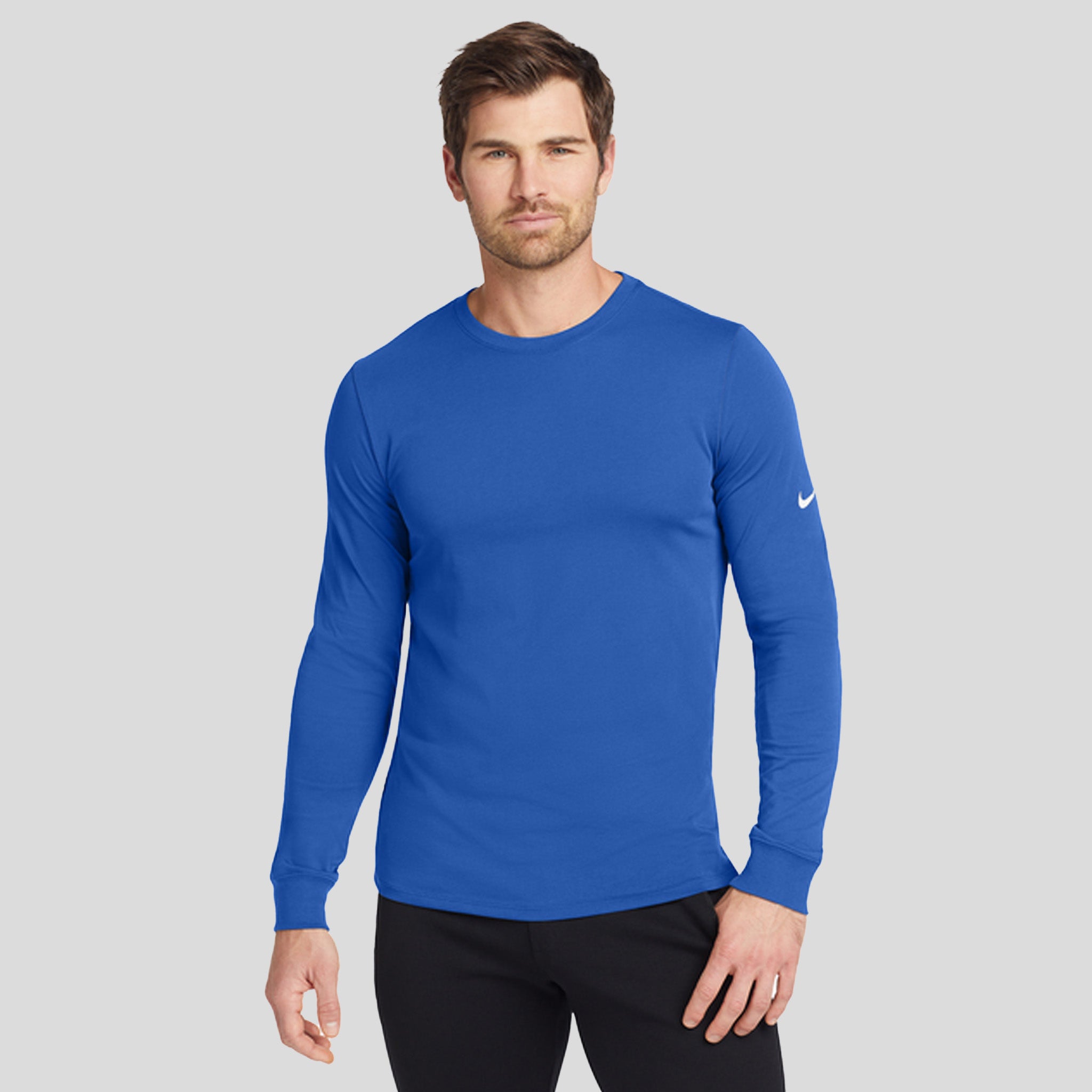 Dri-FIT Cotton/Poly Long Sleeve Tee | Rush Blue