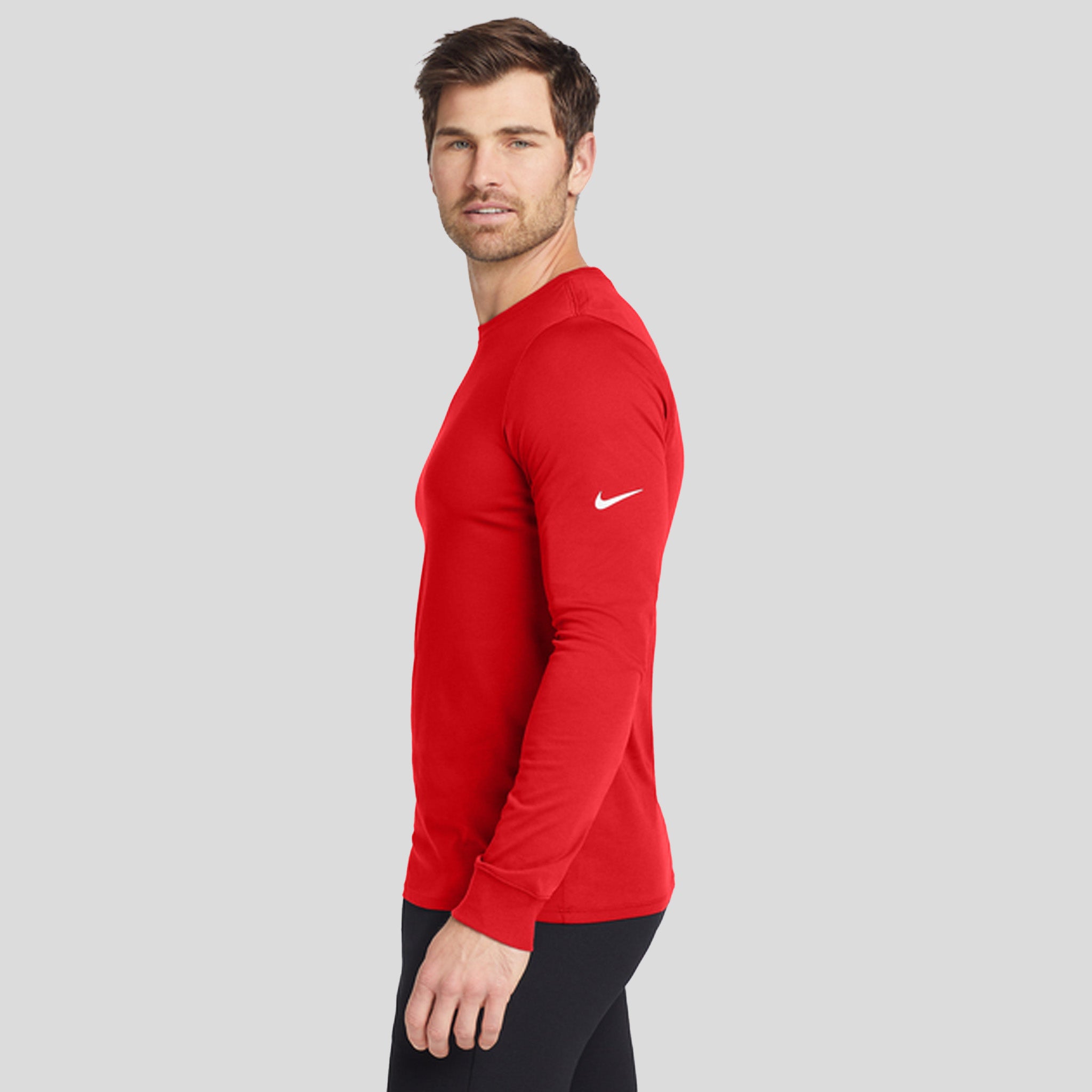 Dri-FIT Cotton/Poly Long Sleeve Tee | University Red