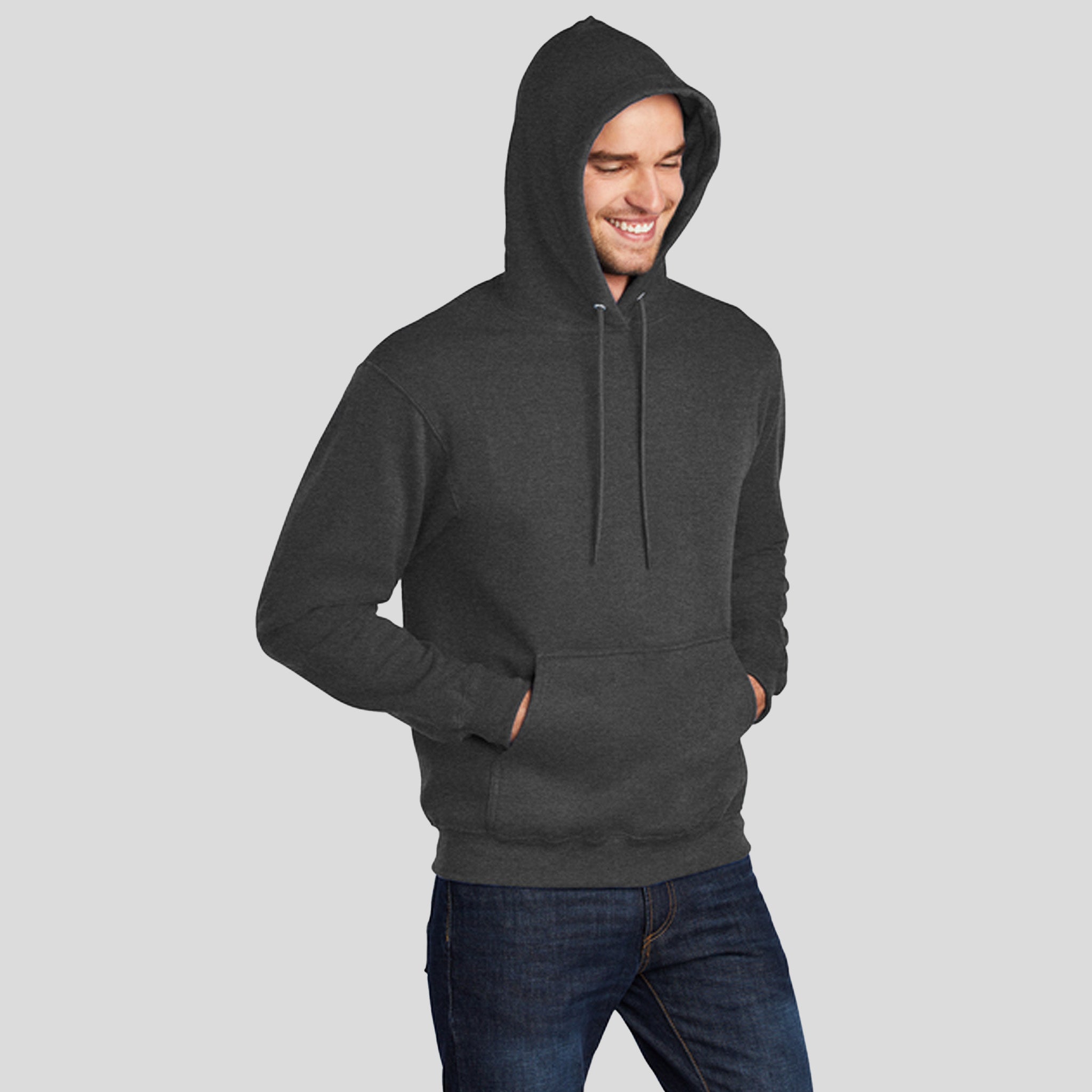 Tall Core Fleece Pullover Hooded Sweatshirt | Dark Heather Grey