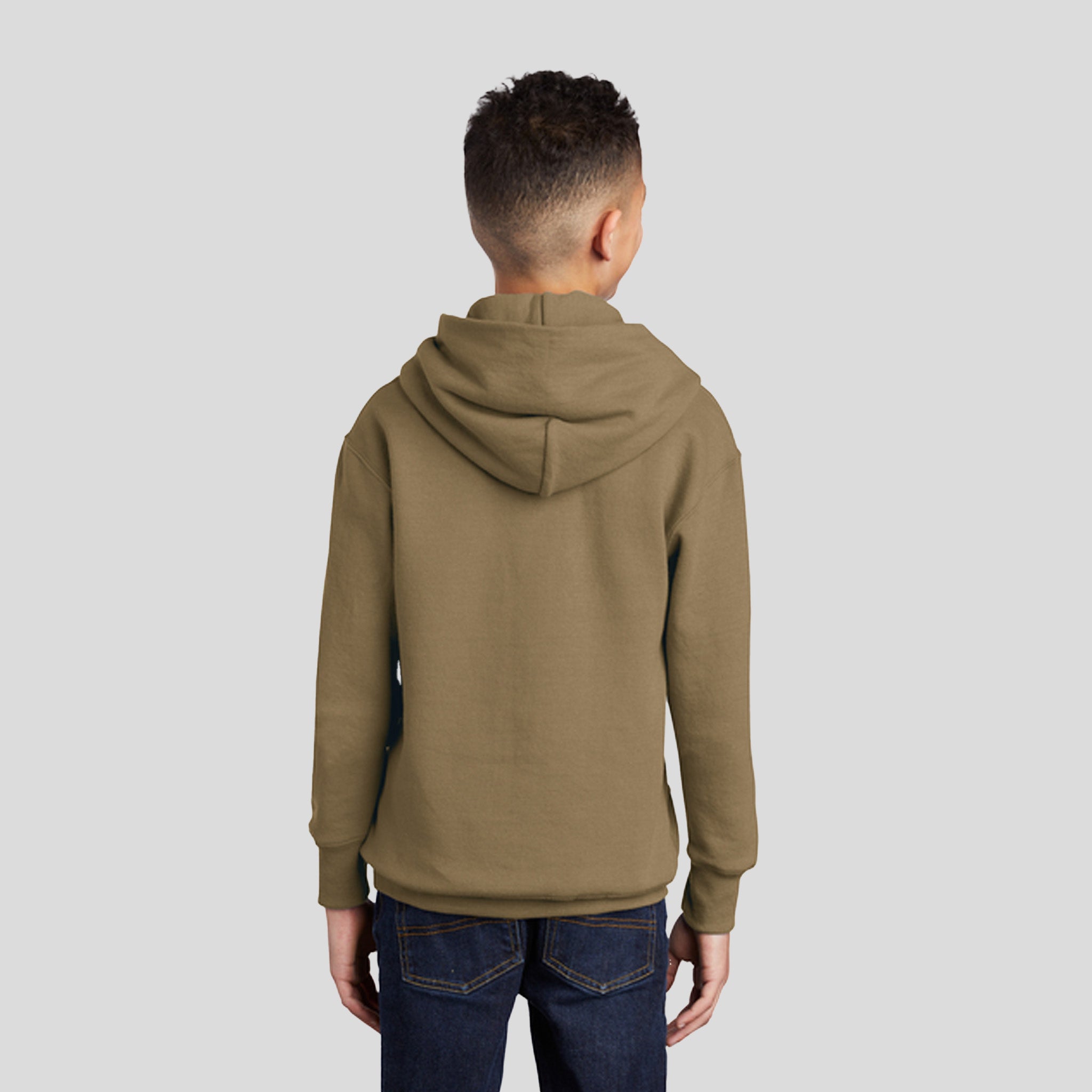 Youth Core Fleece Pullover Hooded Sweatshirt | Coyote Brown