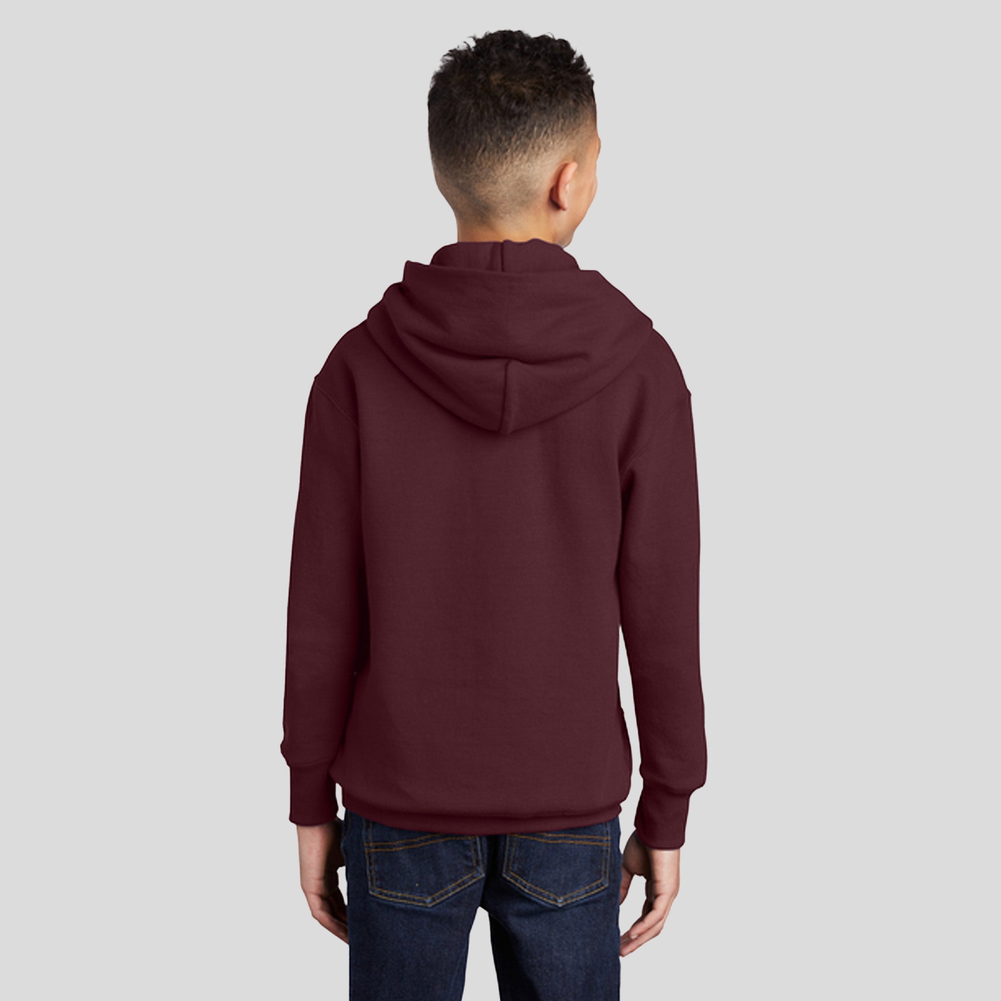 Youth Core Fleece Pullover Hooded Sweatshirt | Maroon