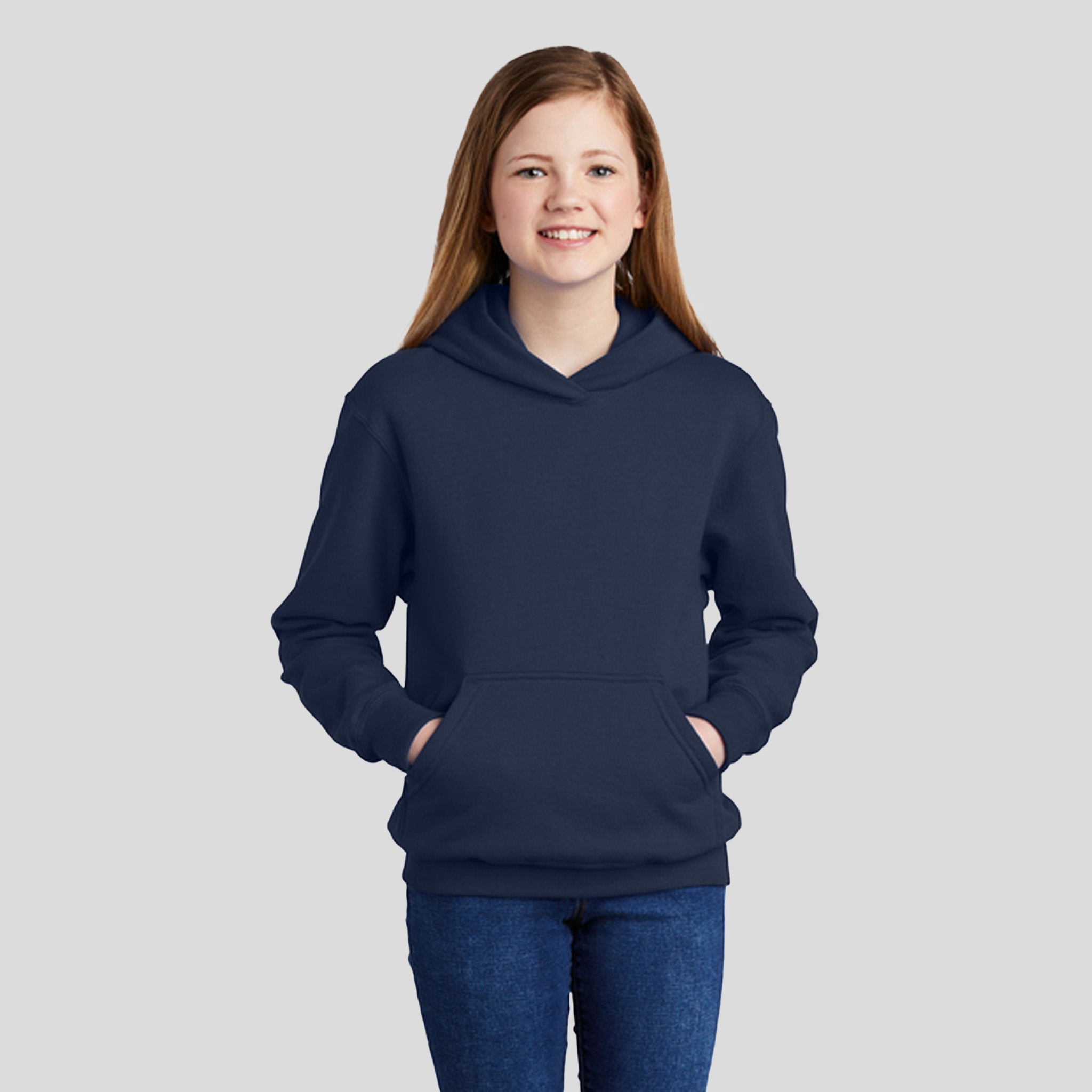 Youth Core Fleece Pullover Hooded Sweatshirt | Navy