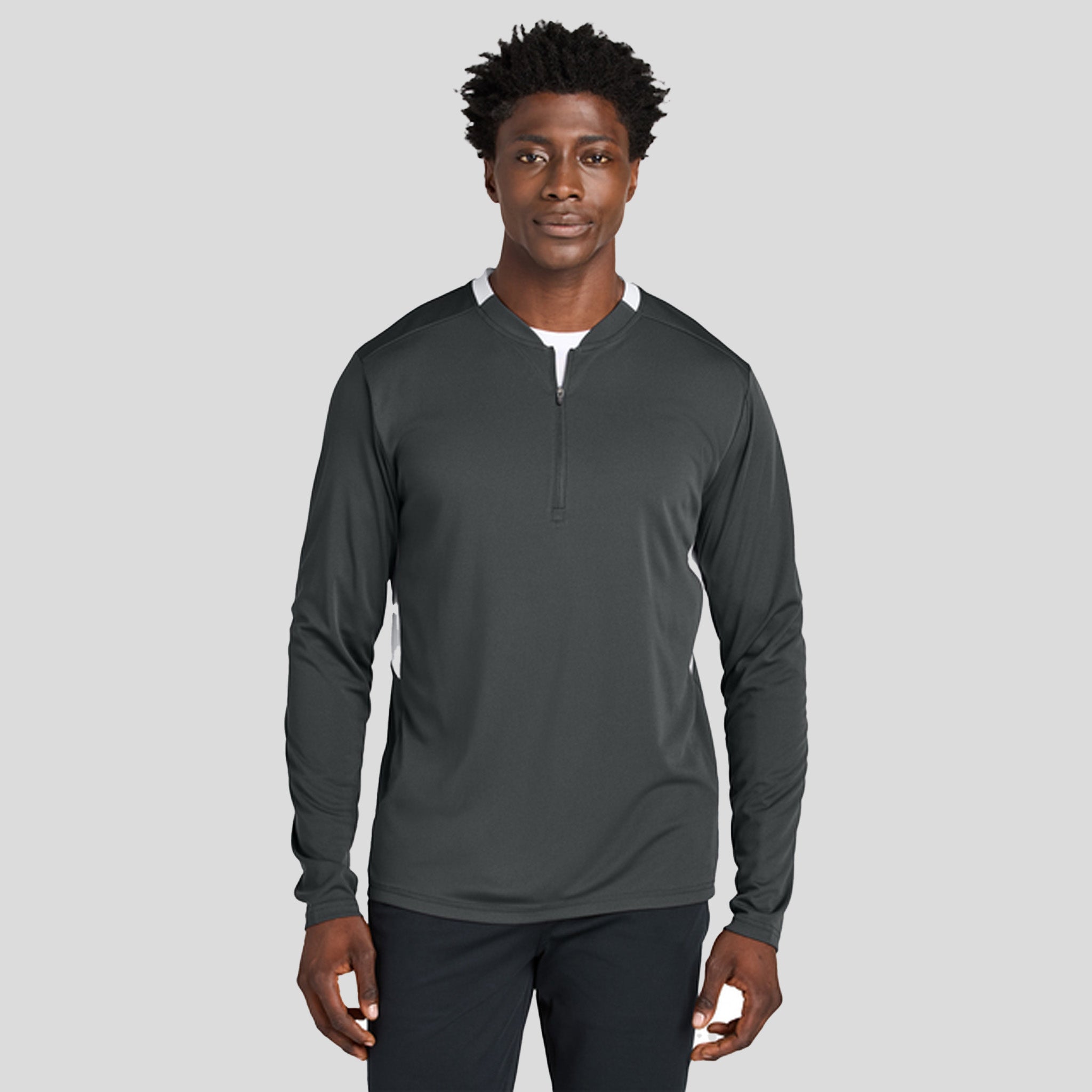 Club 1/4-Zip Pullover | Iron Grey/White