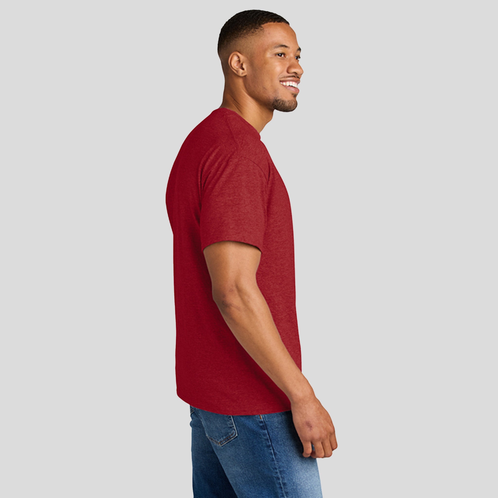 Gildan® DryBlend® 50 Cotton/50 Poly T-Shirt | Heather Scarlet Red