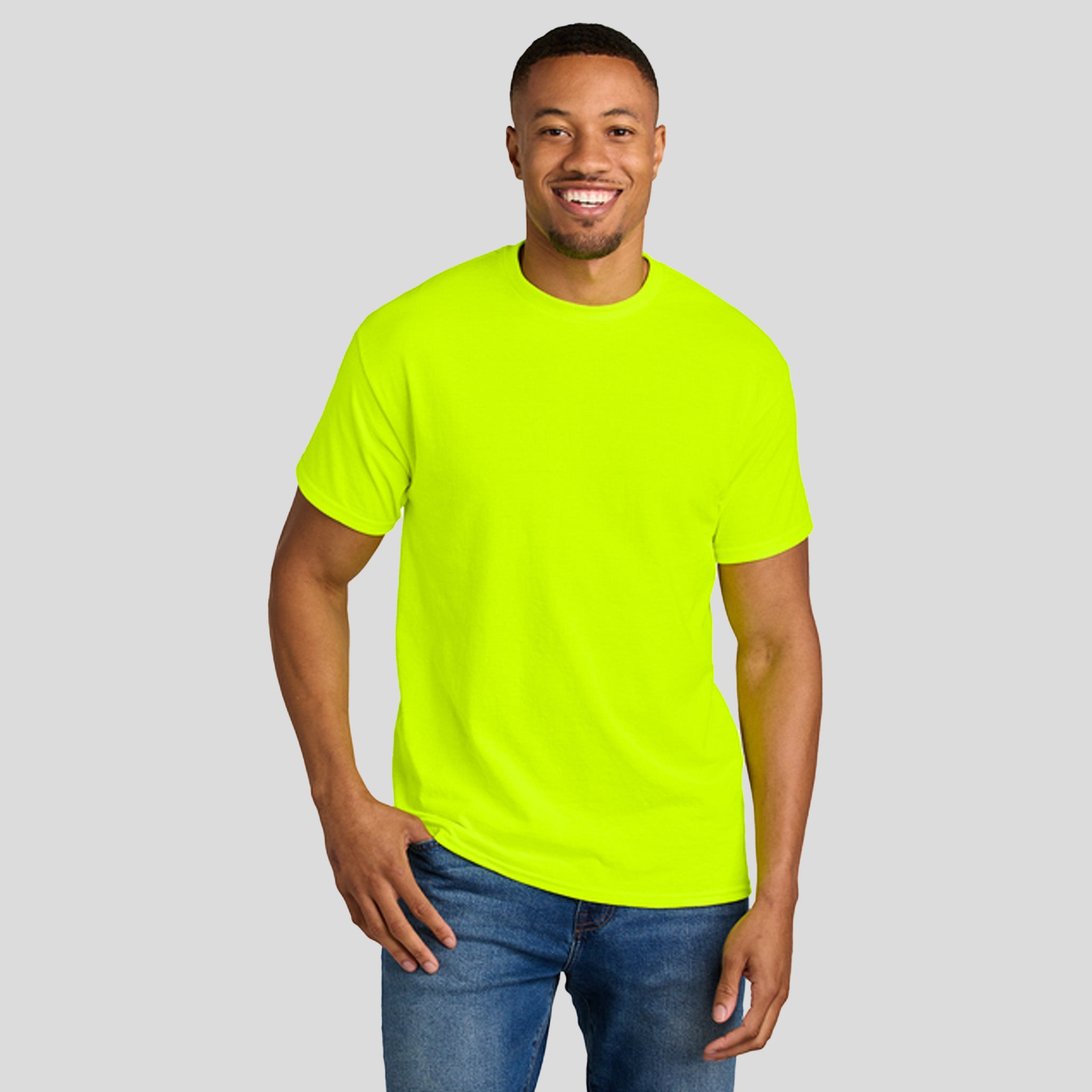 Gildan® DryBlend® 50 Cotton/50 Poly T-Shirt | Safety Green