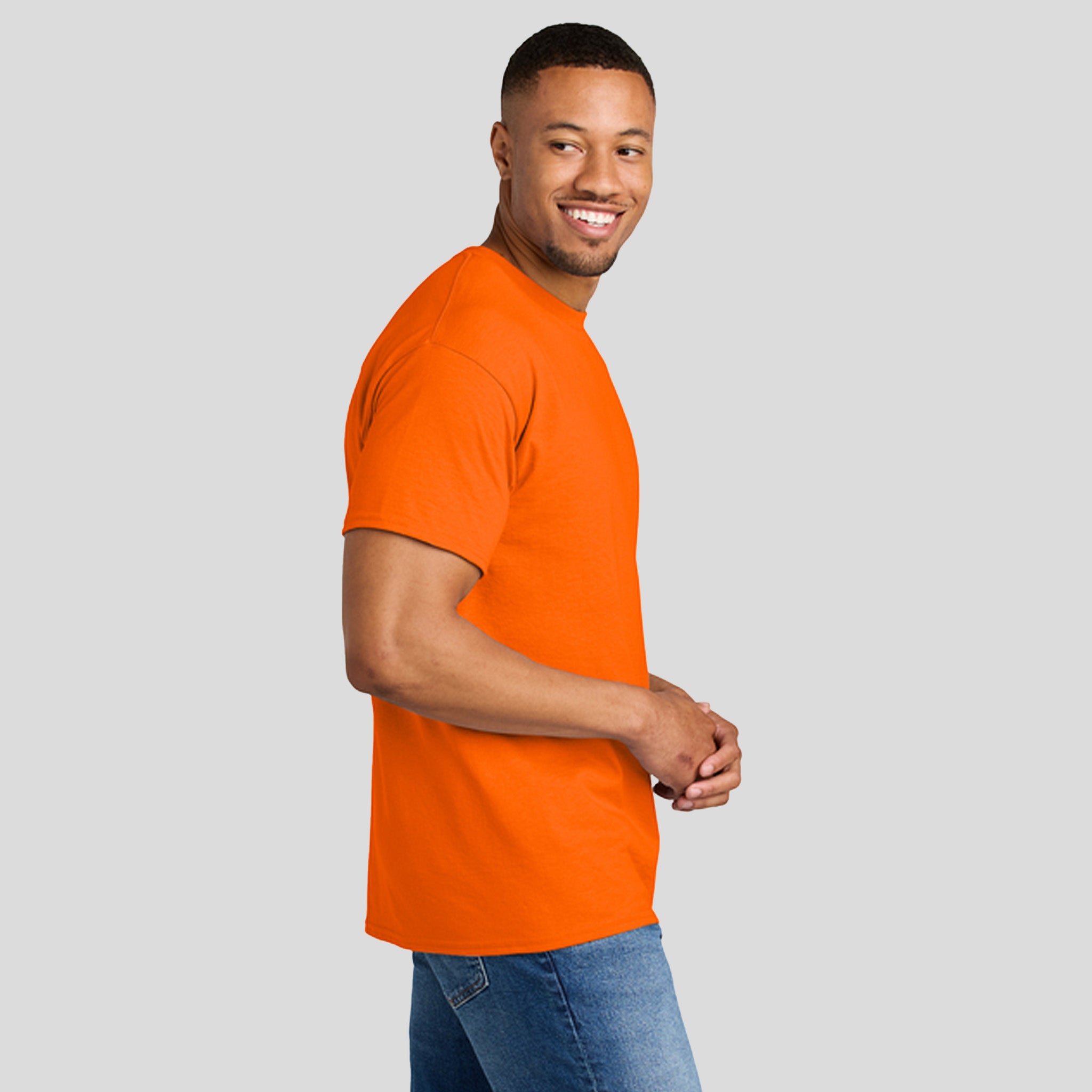 Gildan® DryBlend® 50 Cotton/50 Poly T-Shirt | Safety Orange