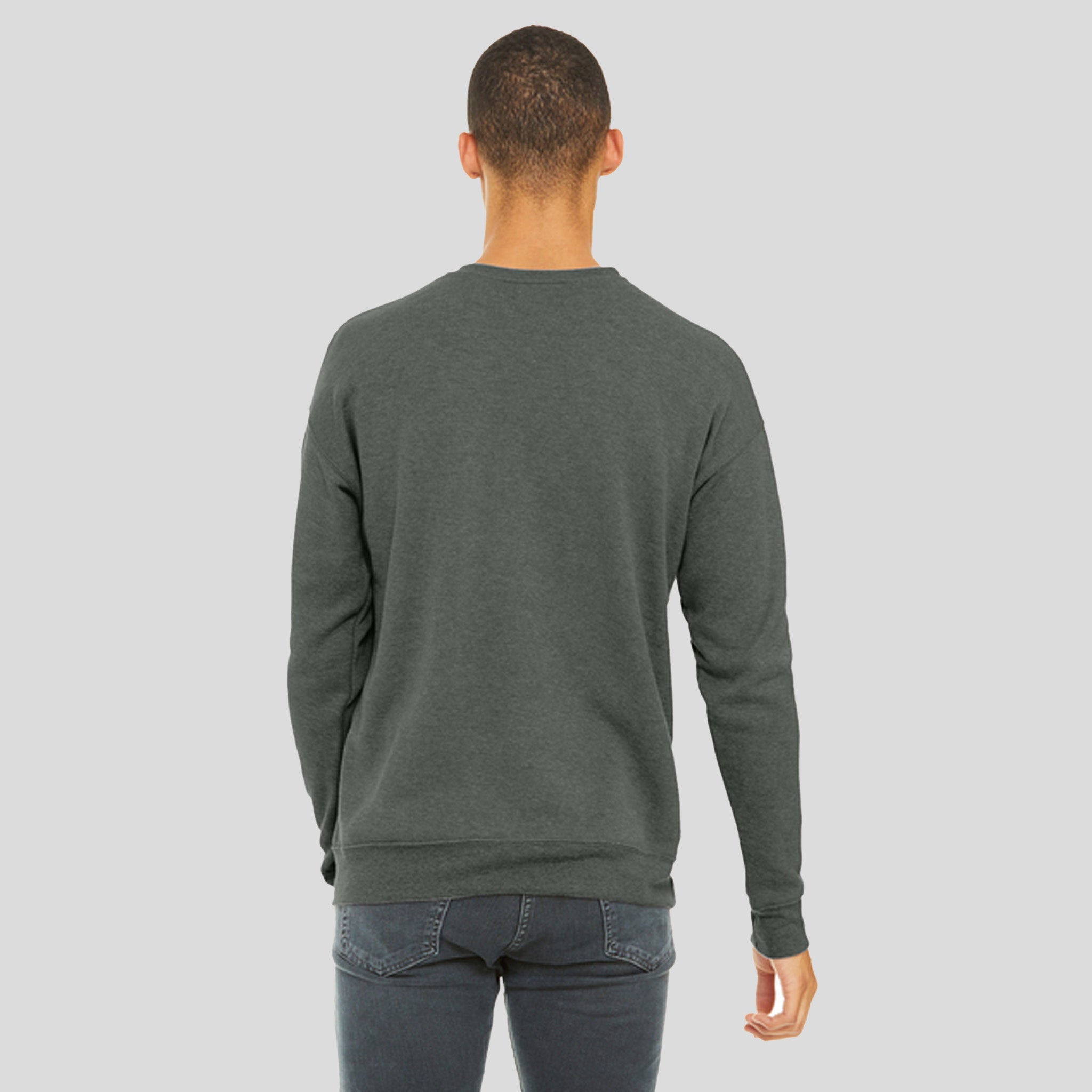 Unisex Sponge Fleece Drop Shoulder Sweatshirt | Deep Heather