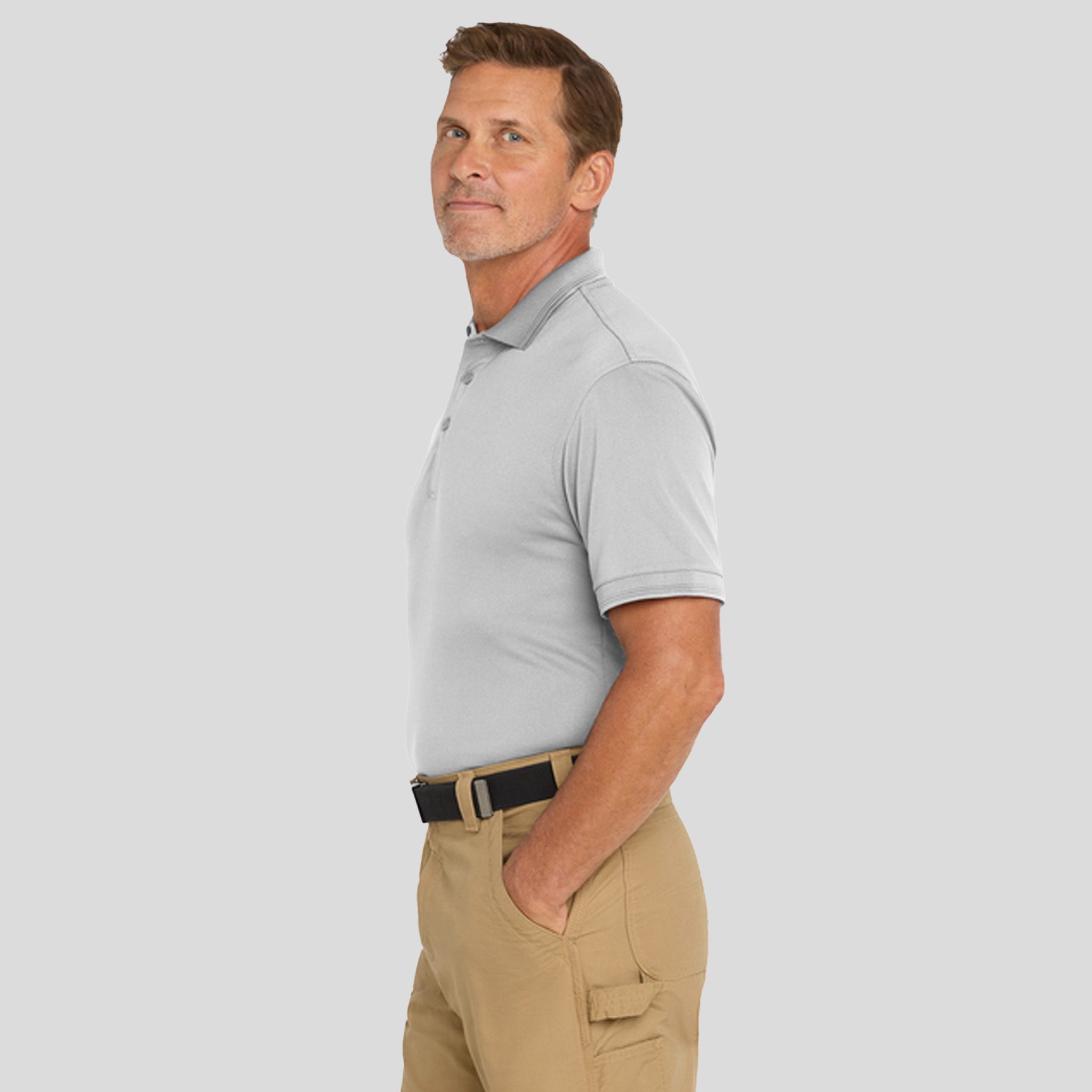 Industrial Snag-Proof Pique Polo | Light Grey