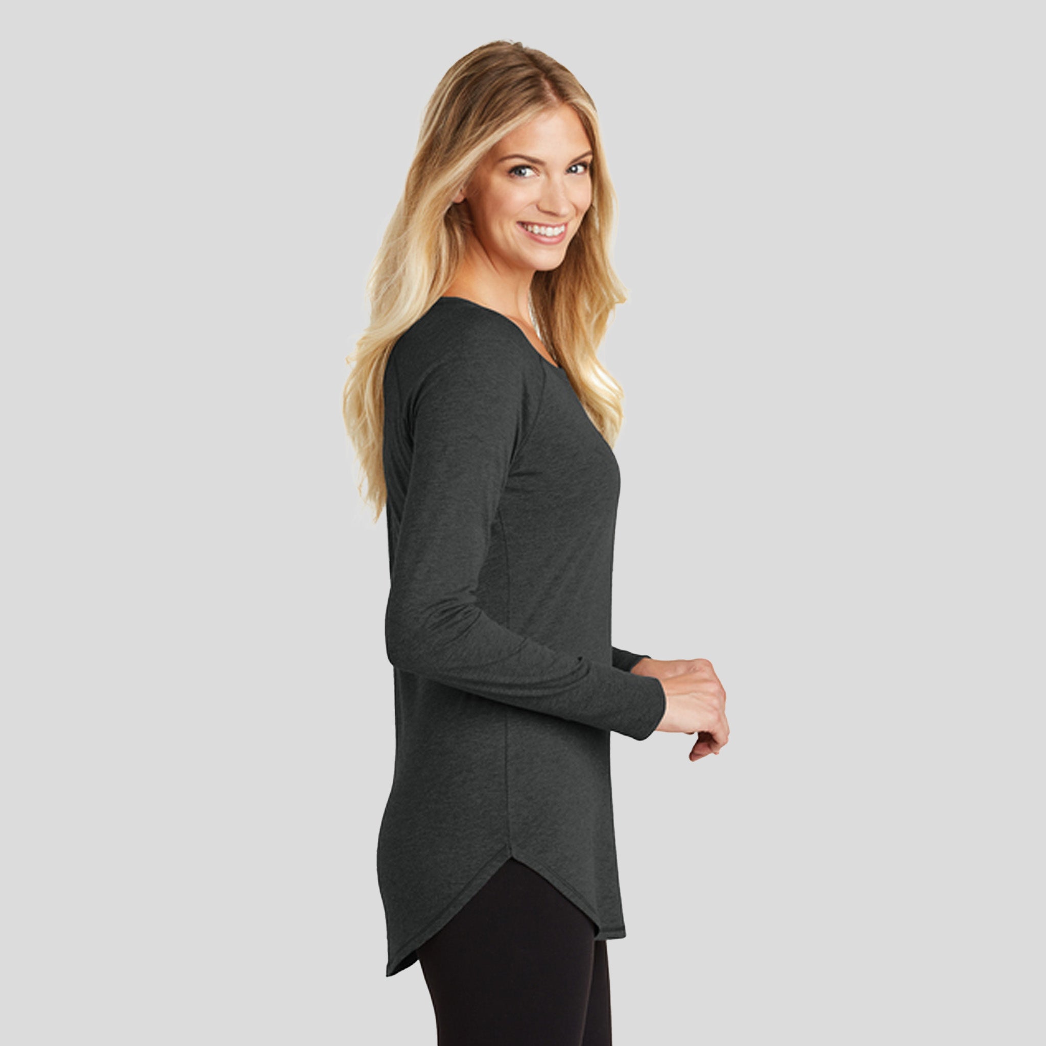 Women’s Perfect Tri ® Long Sleeve Tunic Tee | Black Frost