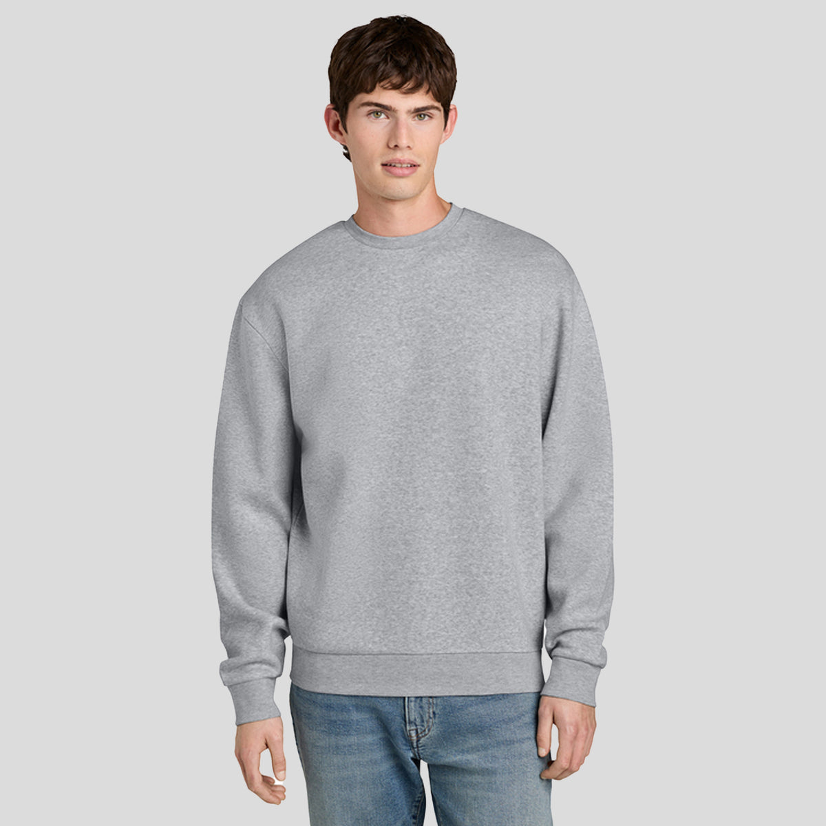 MelloFleece Crew Sweater | Light Heather Grey