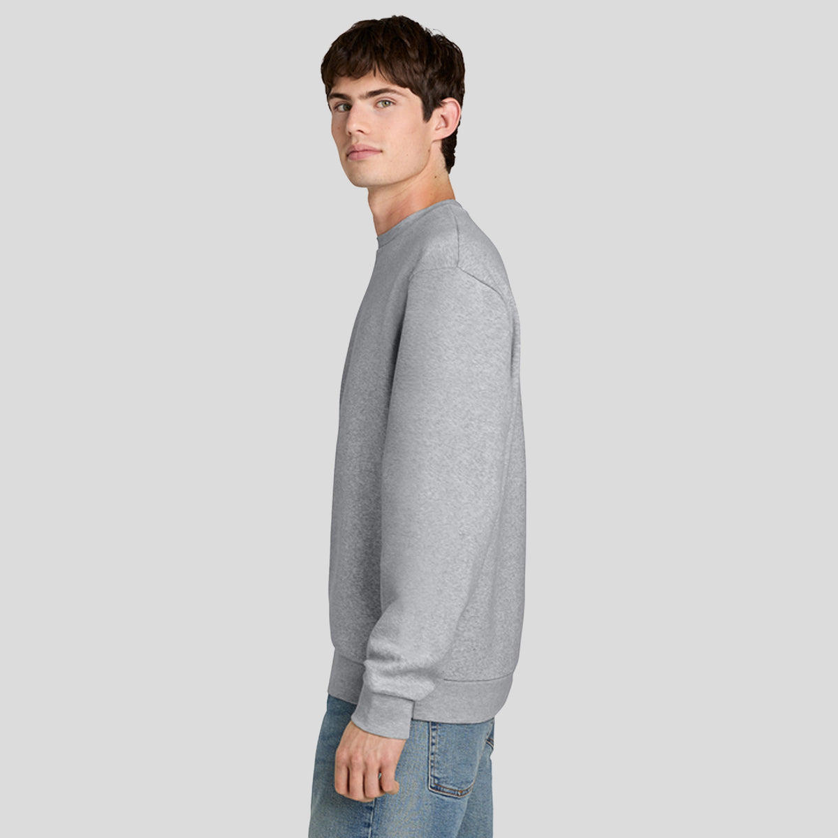 MelloFleece Crew Sweater | Light Heather Grey