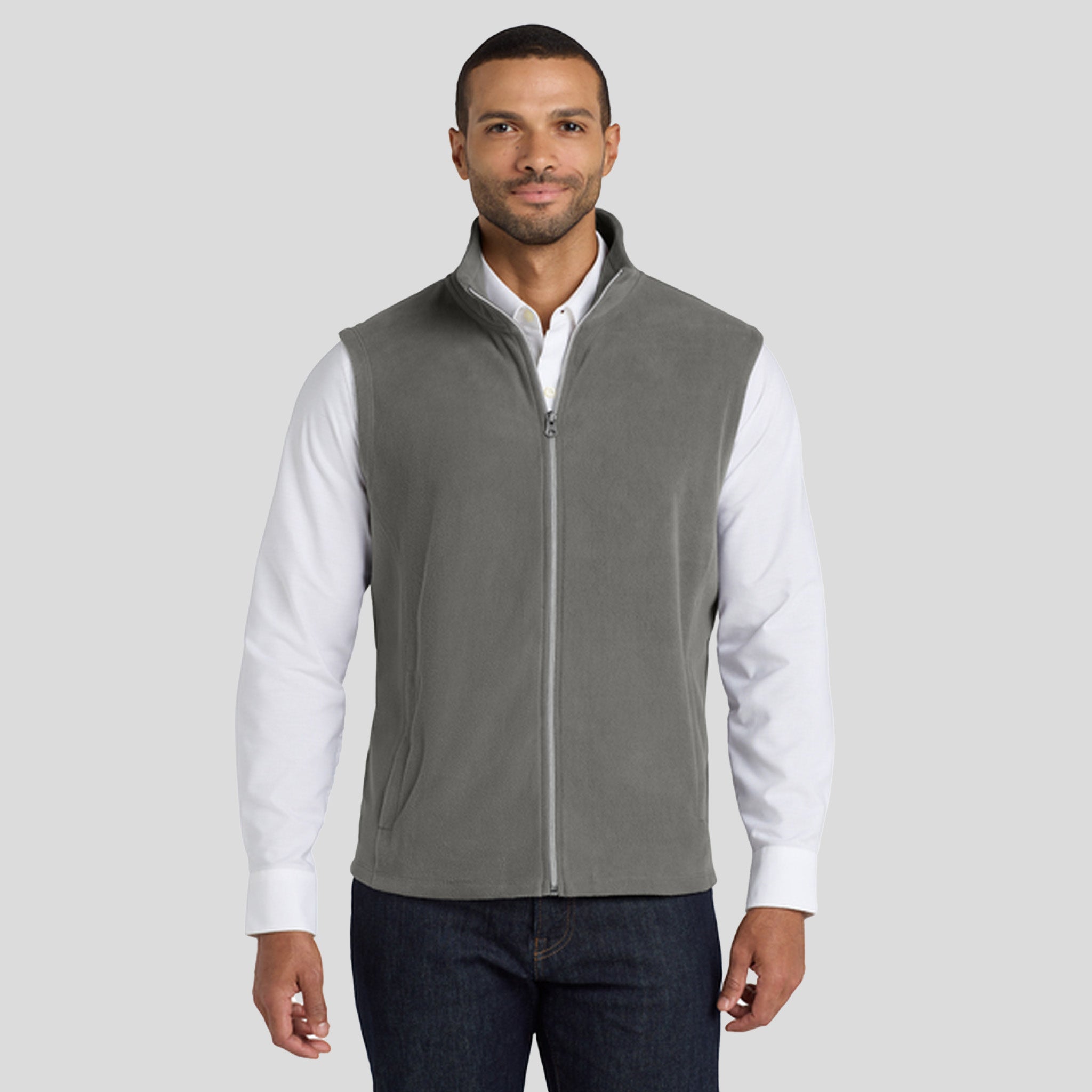 Microfleece Vest | Pearl Grey