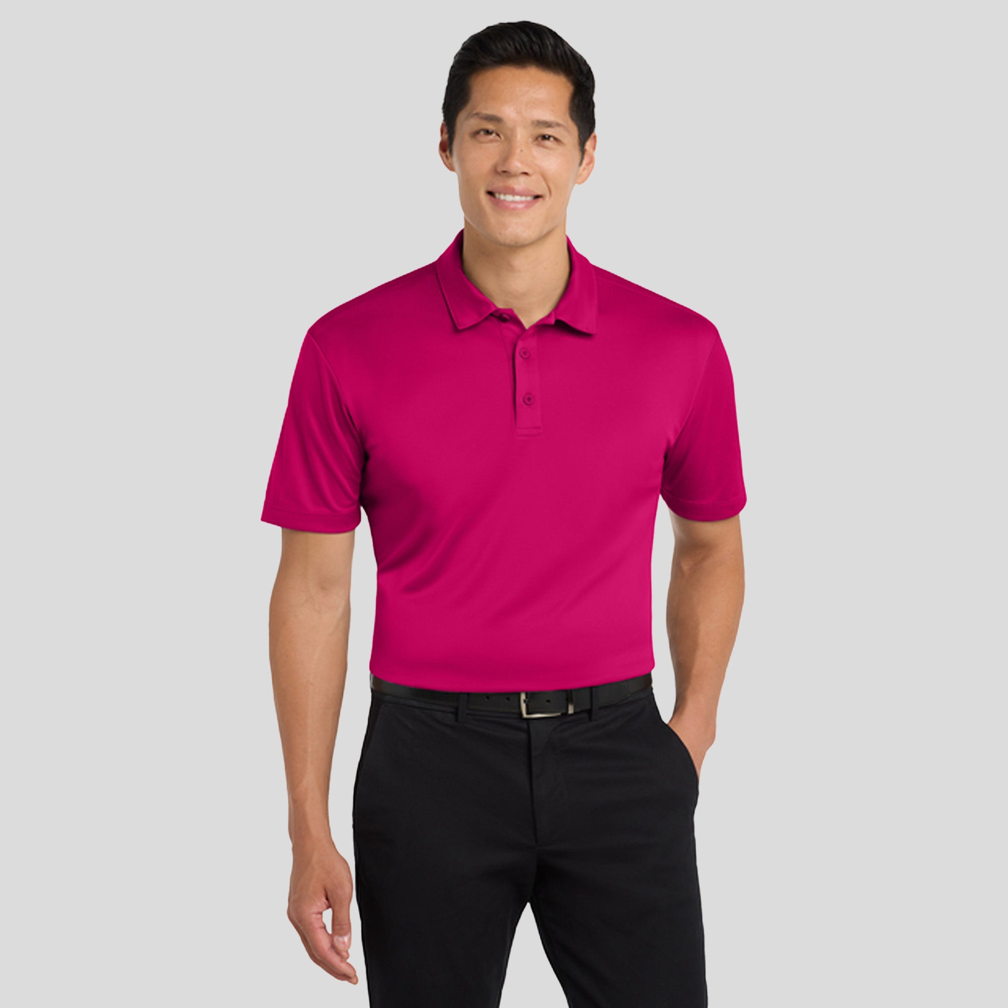 Men's Silk Touch™ Performance Polo | Pink Raspberry