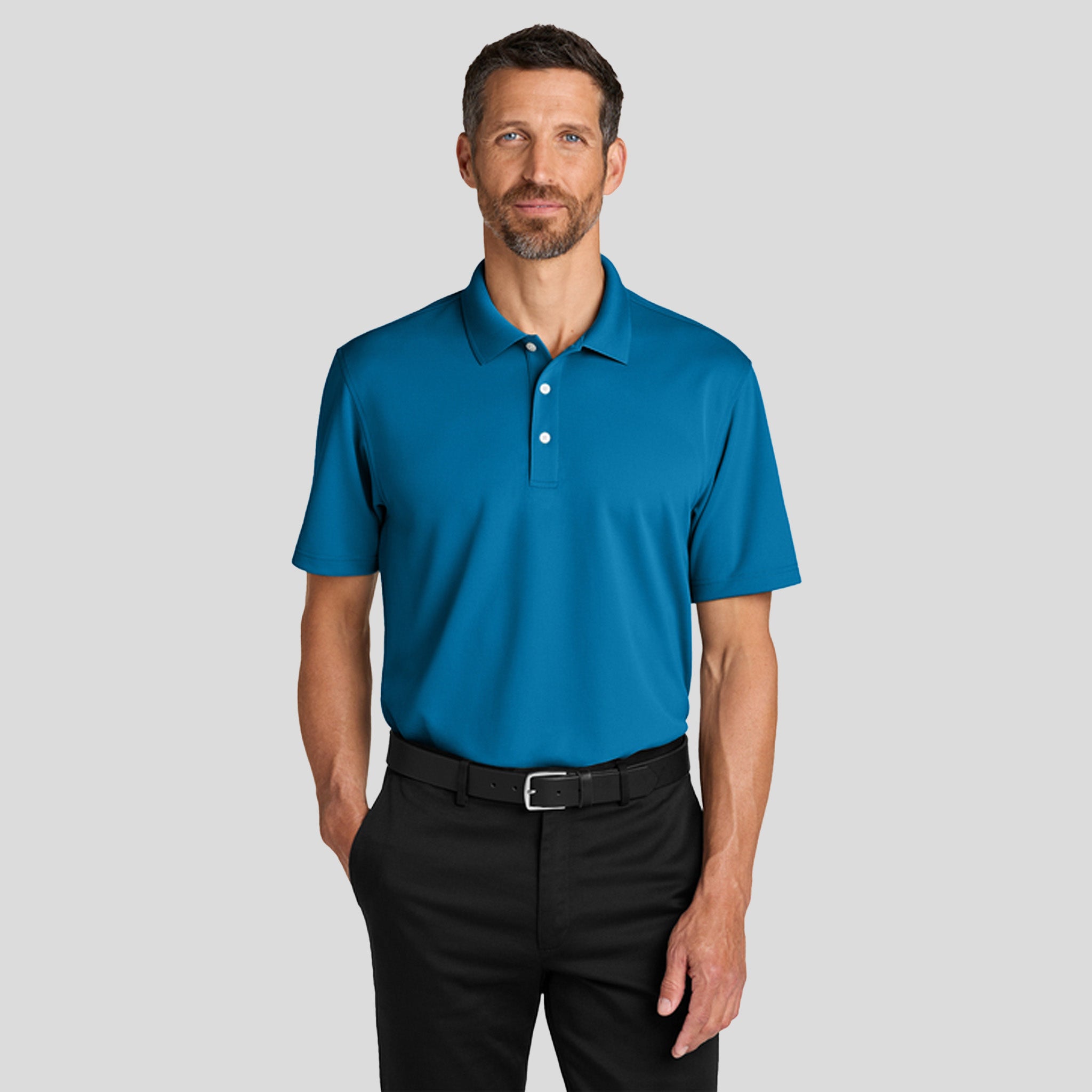 Men's Dry Zone® Stain-Release Grid Polo | Imperial Blue