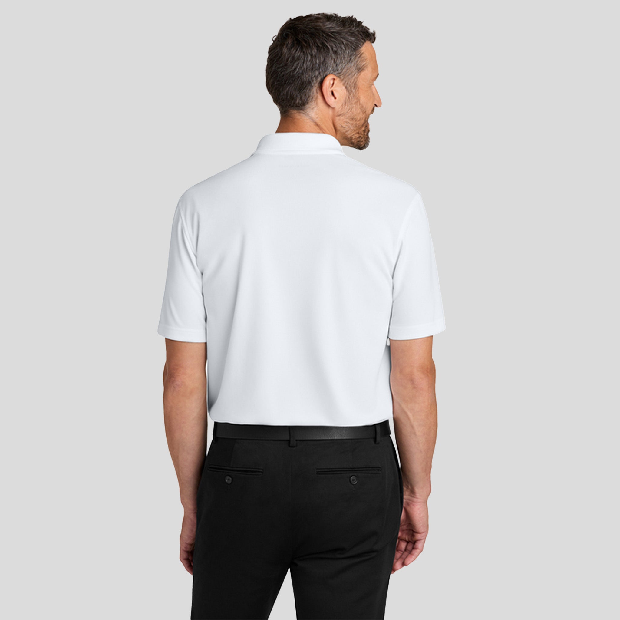 Men's Dry Zone® Stain-Release Grid Polo | White