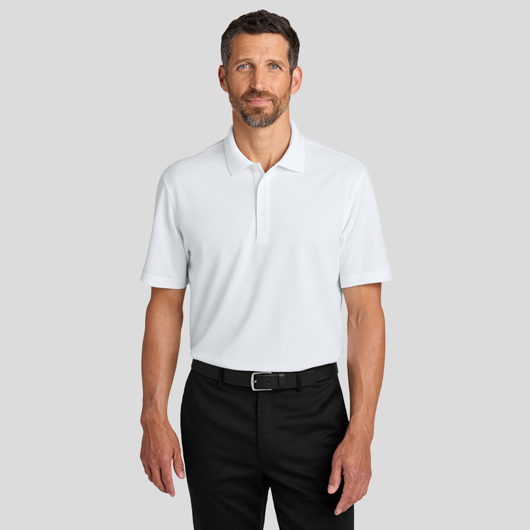 Men's Dry Zone® Stain-Release Grid Polo | White