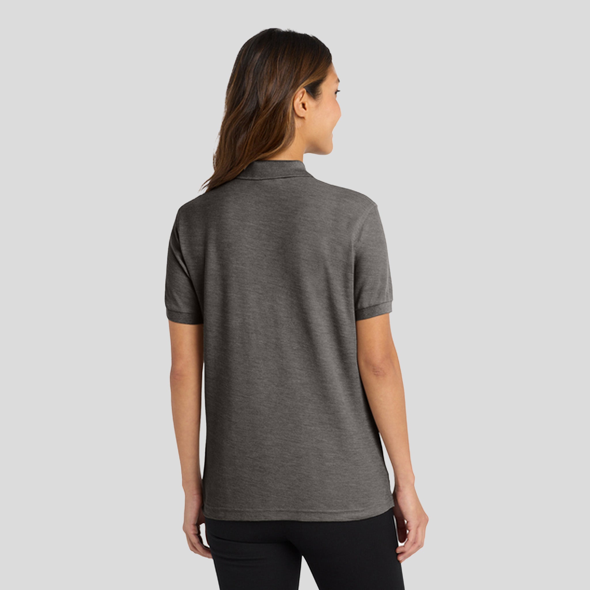 Women's Silk Touch™ Polo | Charcoal Heather Grey
