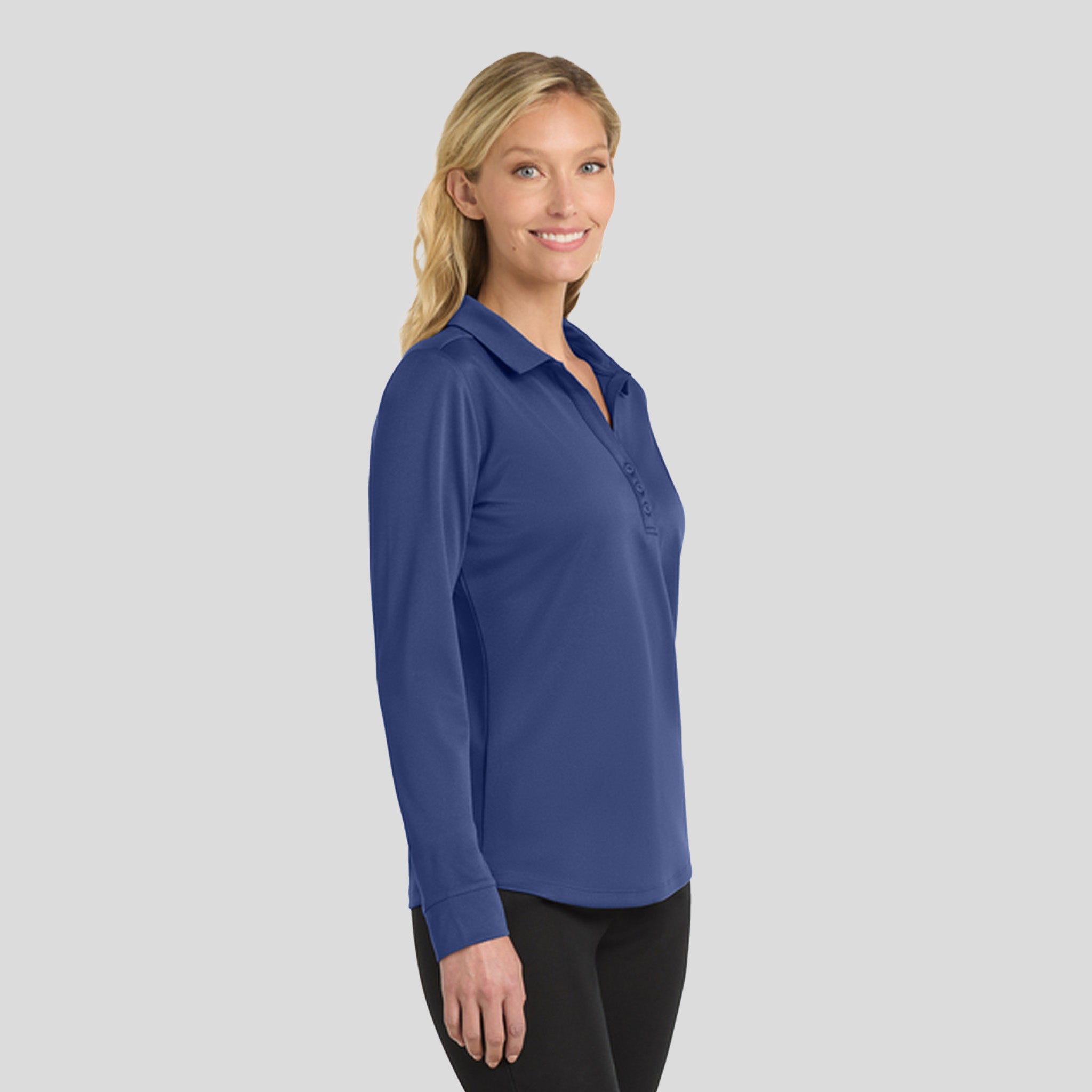 Women's Silk Touch™ Performance Long Sleeve Polo | Royal
