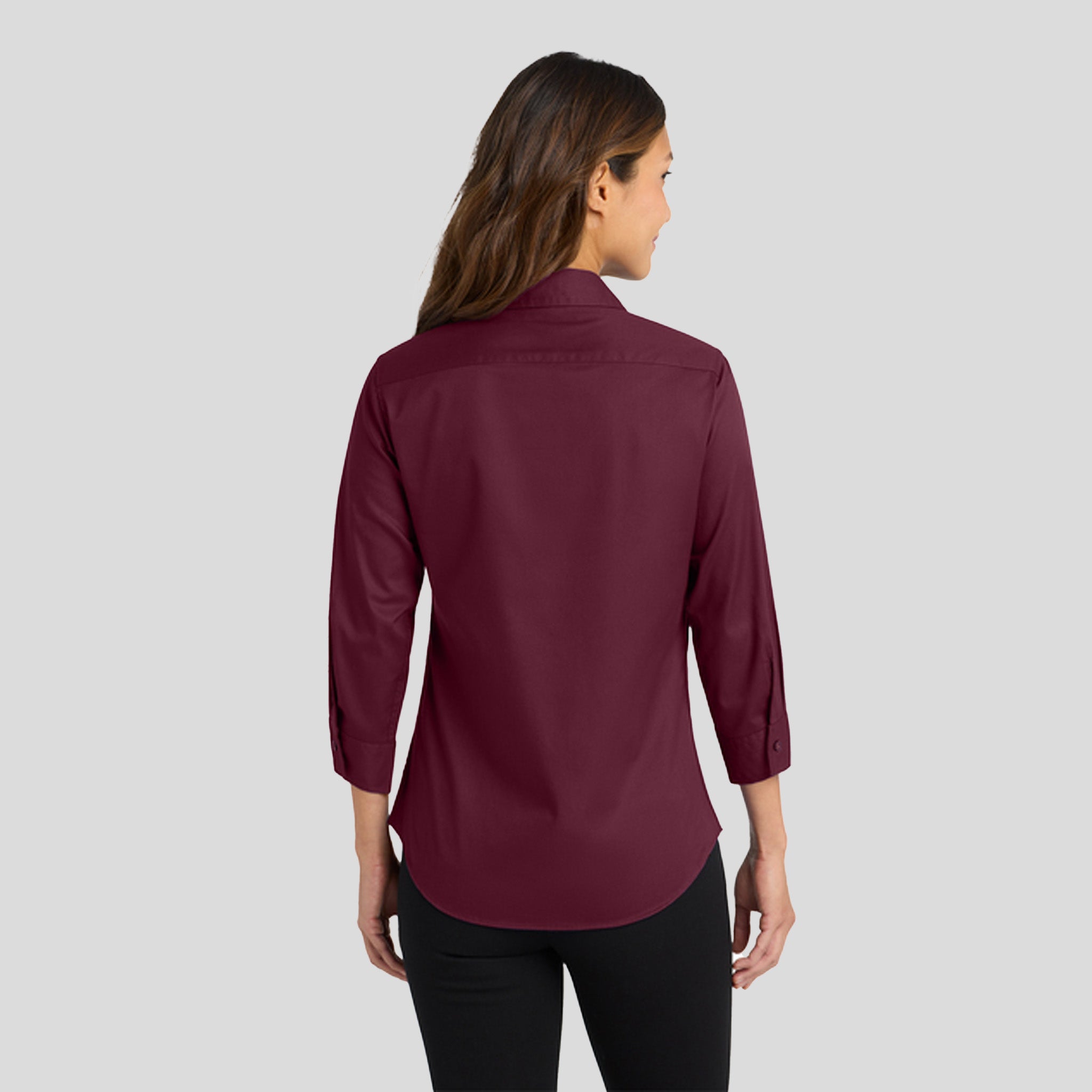 Women's 3/4-Sleeve Easy Care Shirt | Burgundy