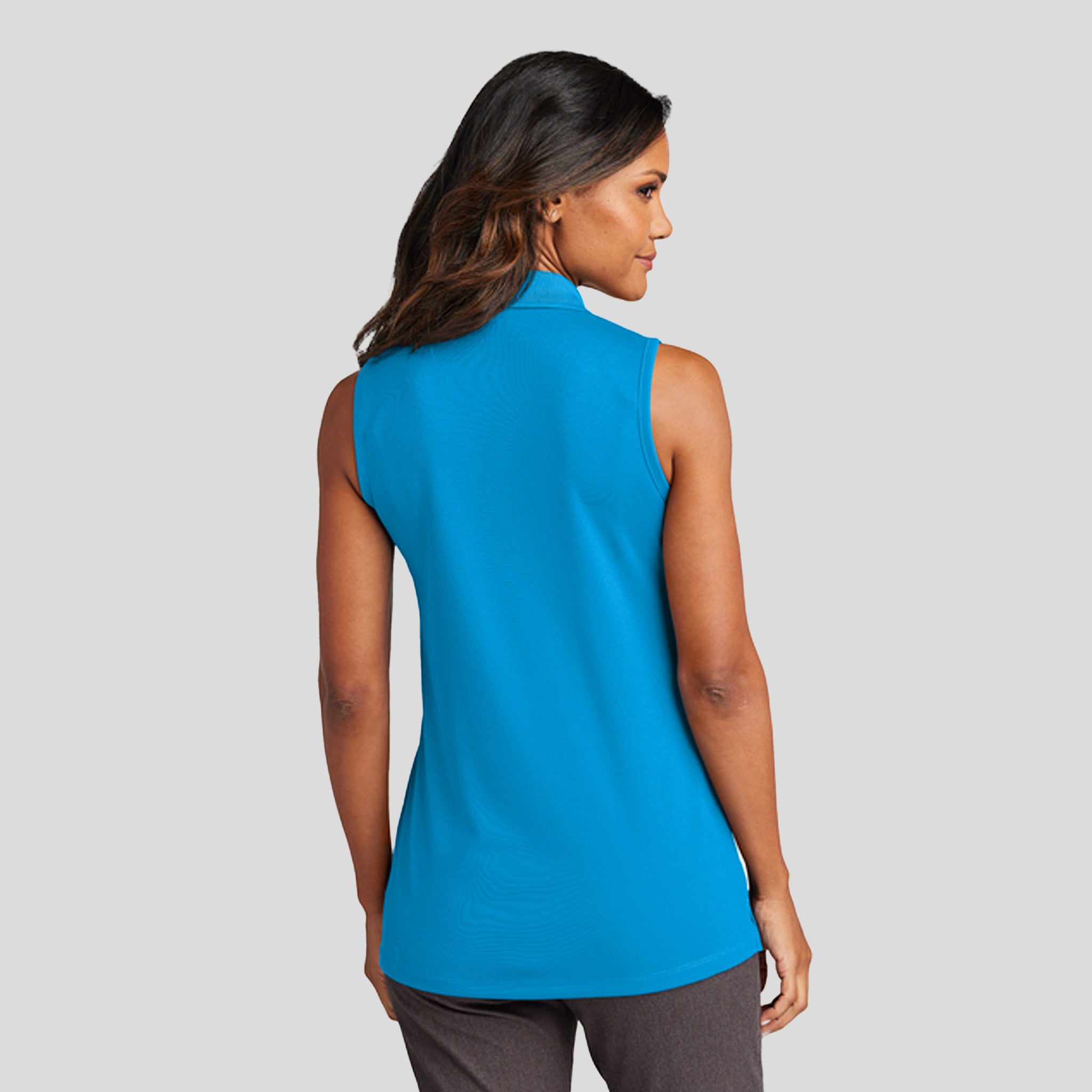 Women's Dry Zone® UV Micro-Mesh Sleeveless Polo | Coastal Blue