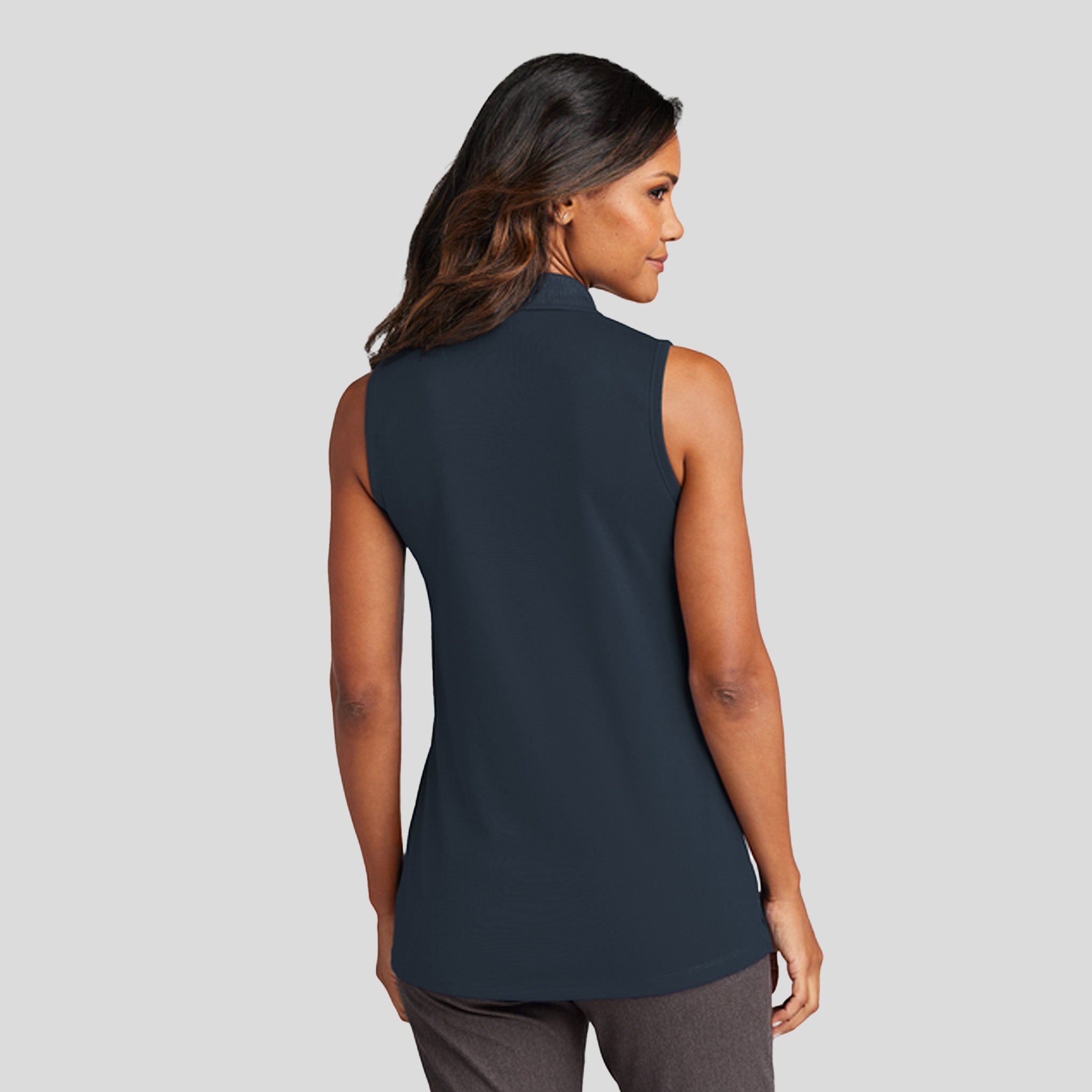 Women's Dry Zone® UV Micro-Mesh Sleeveless Polo | River Blue Navy