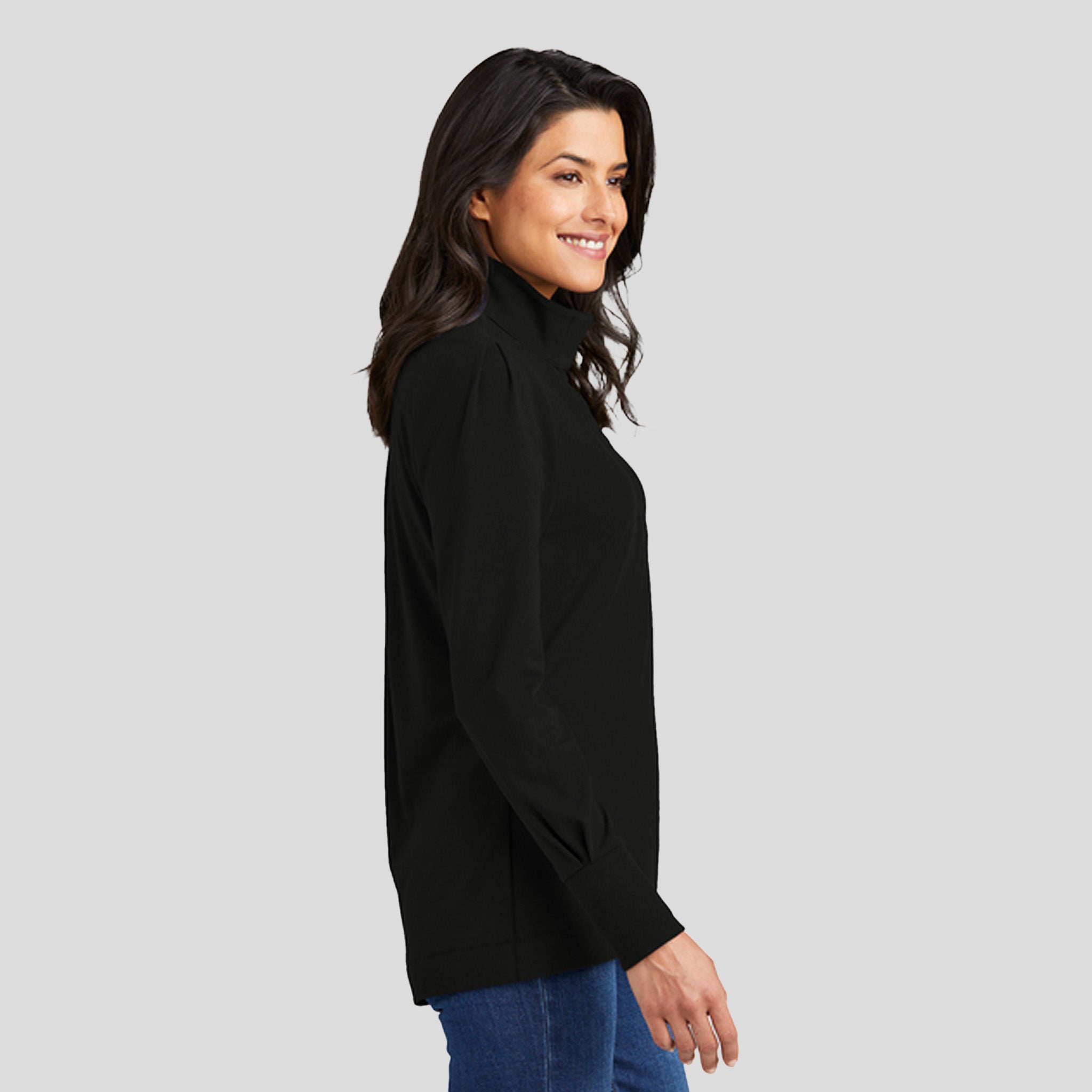 Women's Fairway Stretch 1/4-Zip | Deep Black