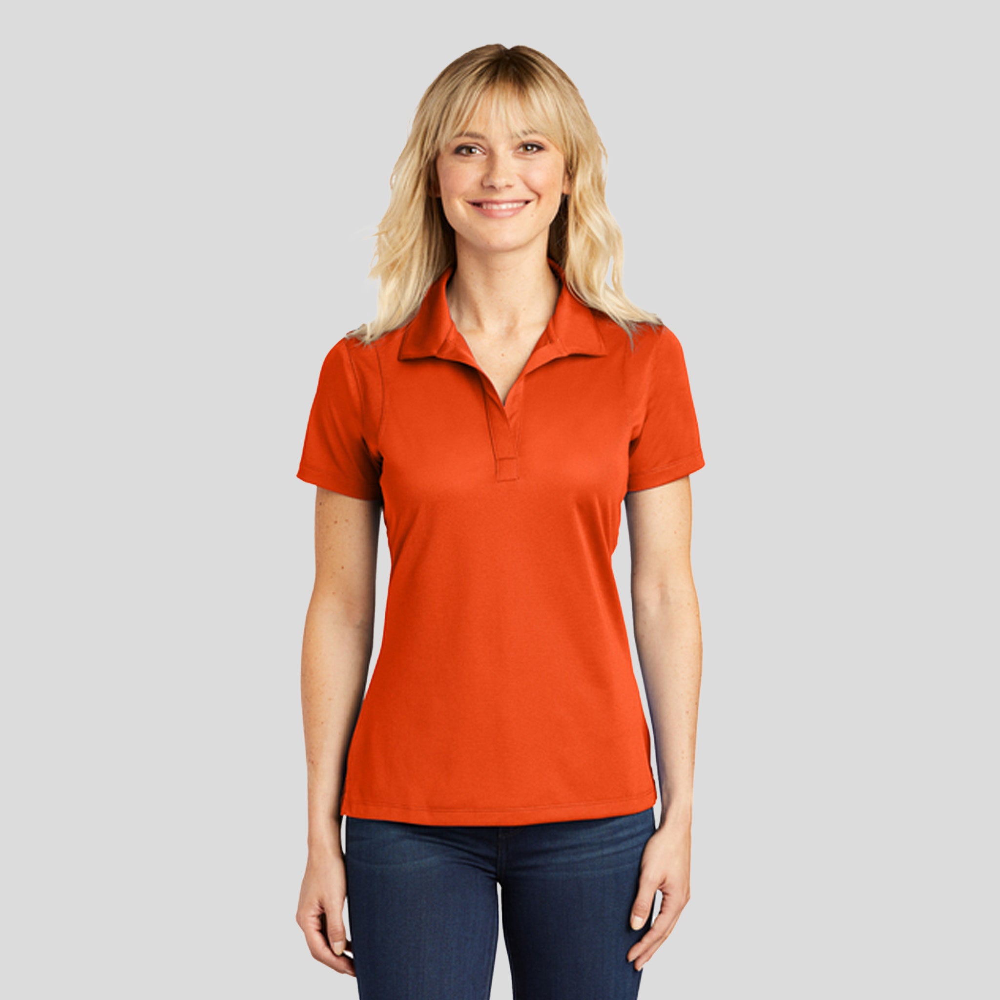 Women's Micropique Sport-Wick® Polo | Deep Orange