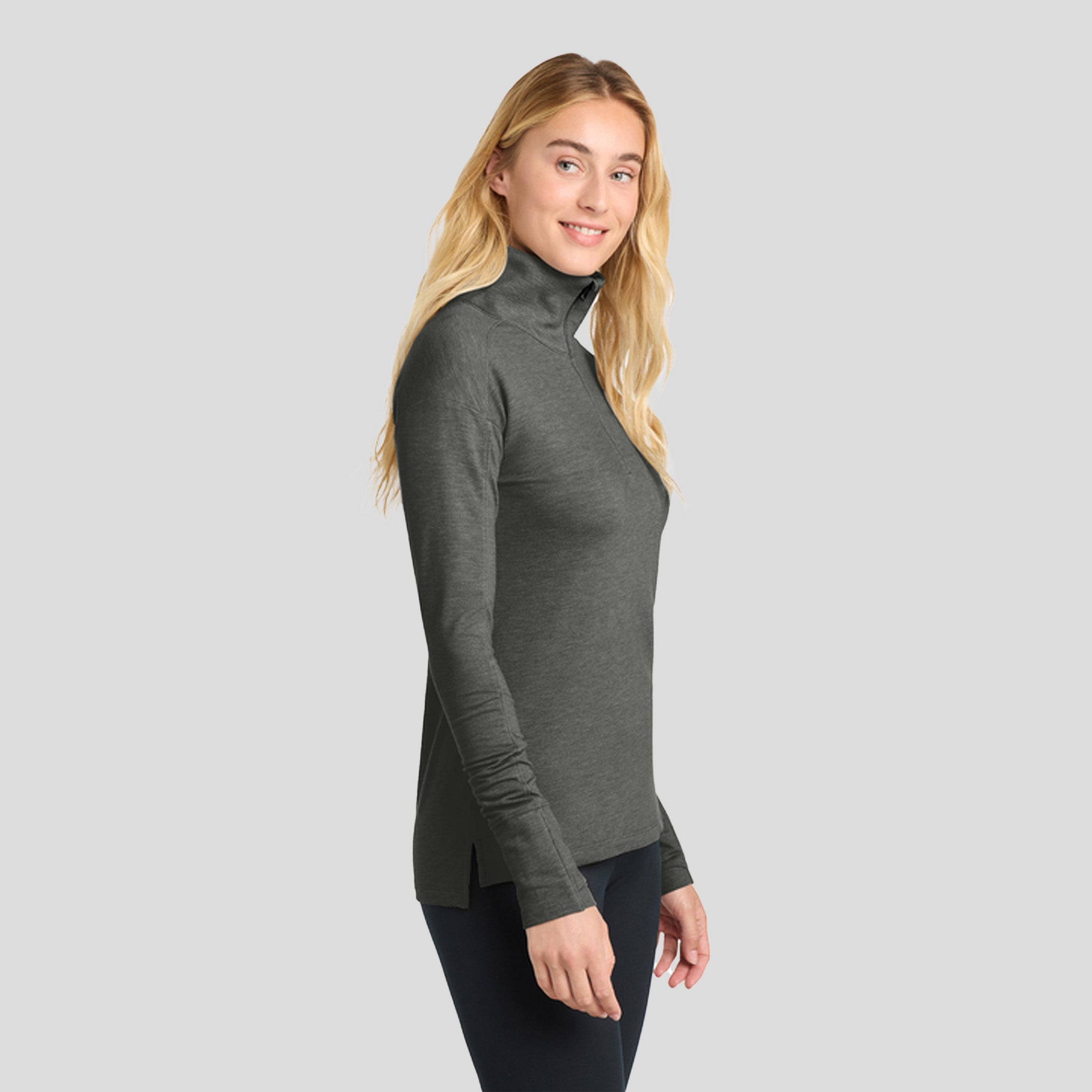 Women's Sport-Wick® Flex Fleece 1/4-Zip | Dark Grey Heather