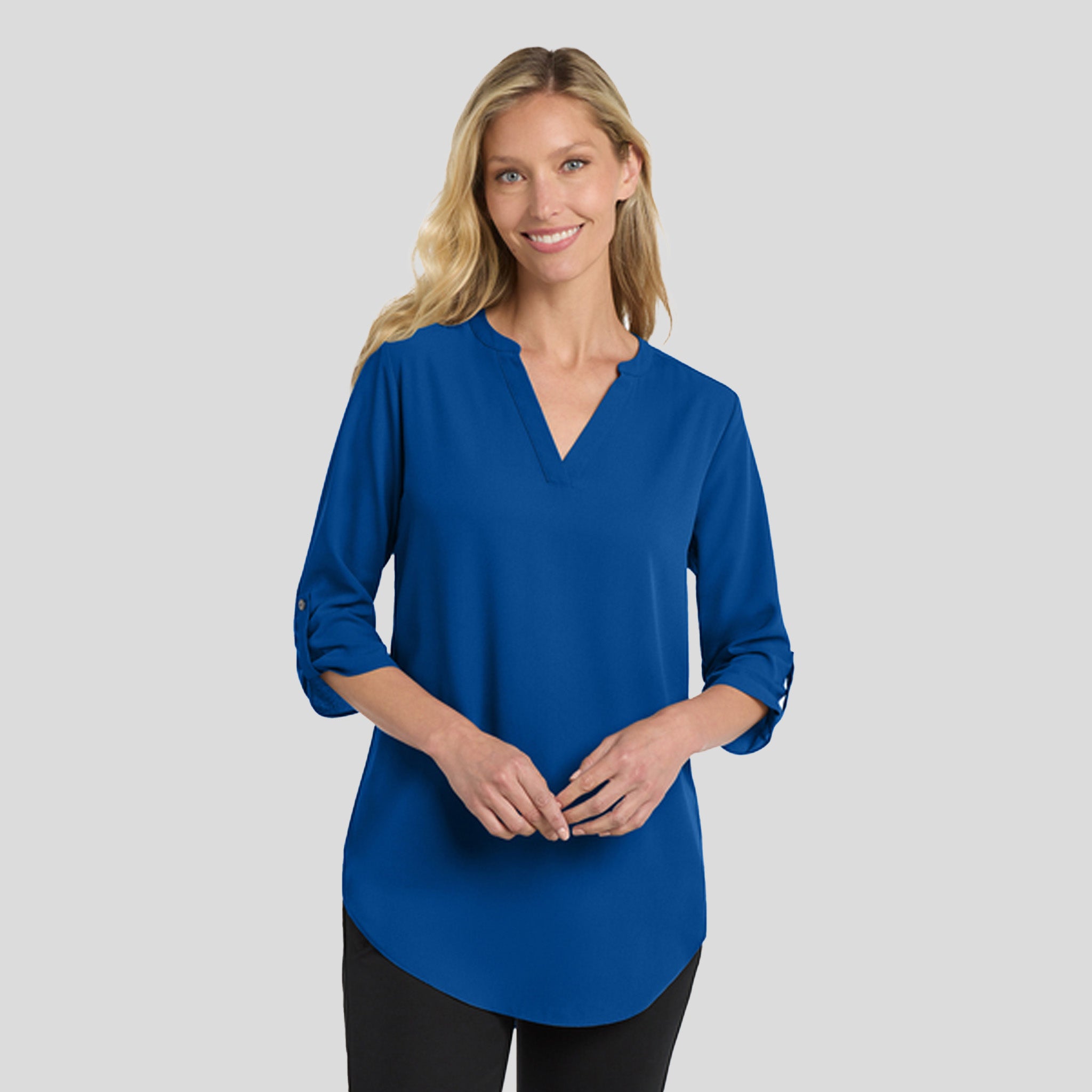 Women's 3/4-Sleeve Tunic Blouse | True Blue