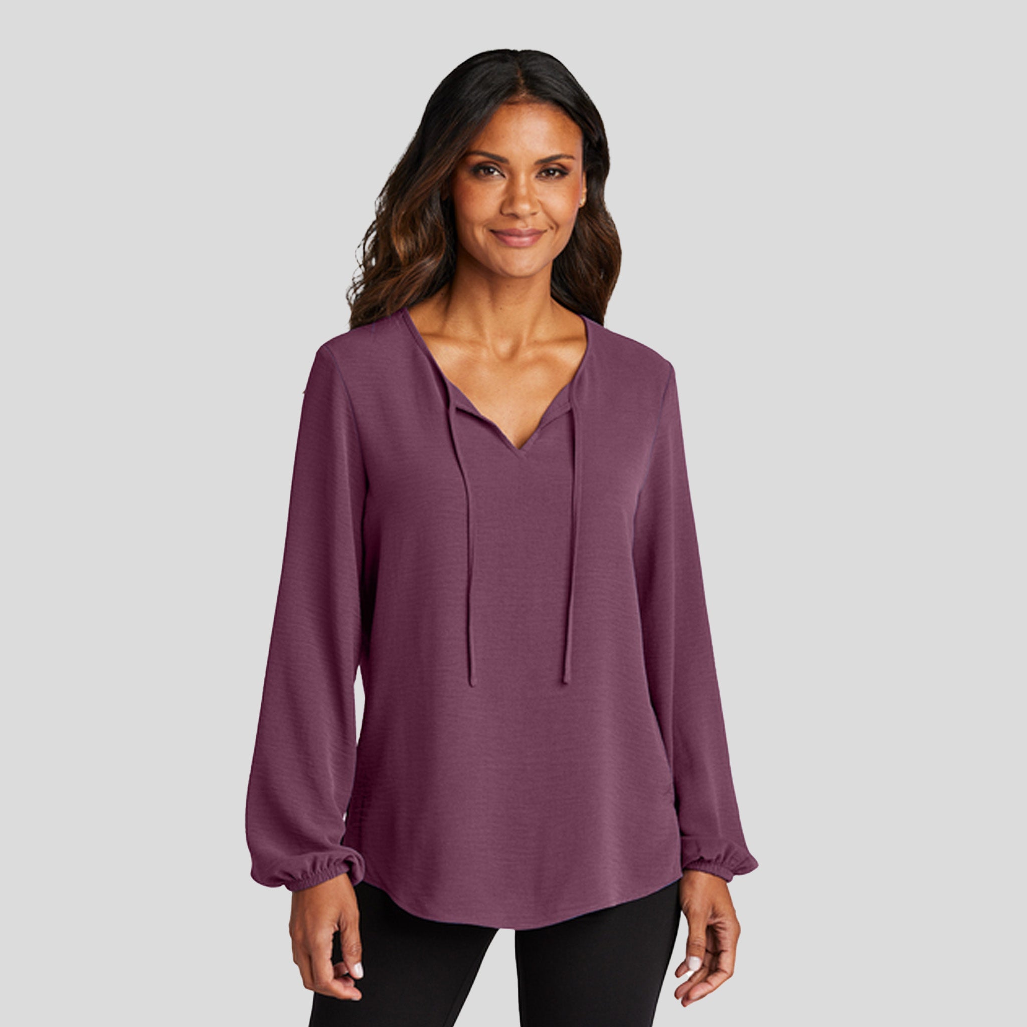 Women's Textured Crepe Blouse | Purple Mist