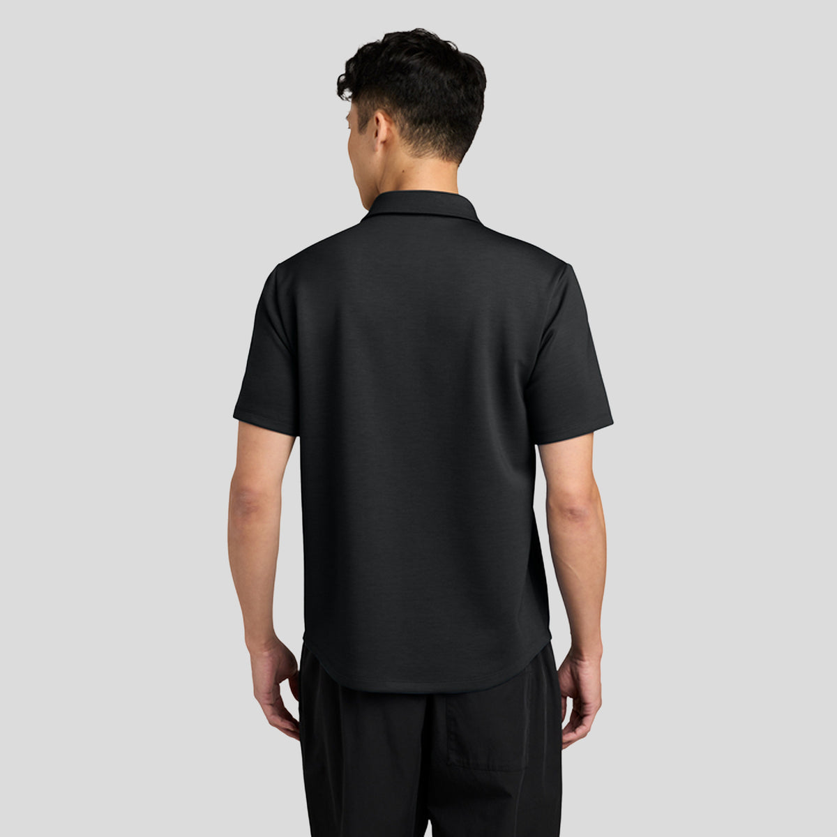 Men's Lite Spacer Polo | Deep Black