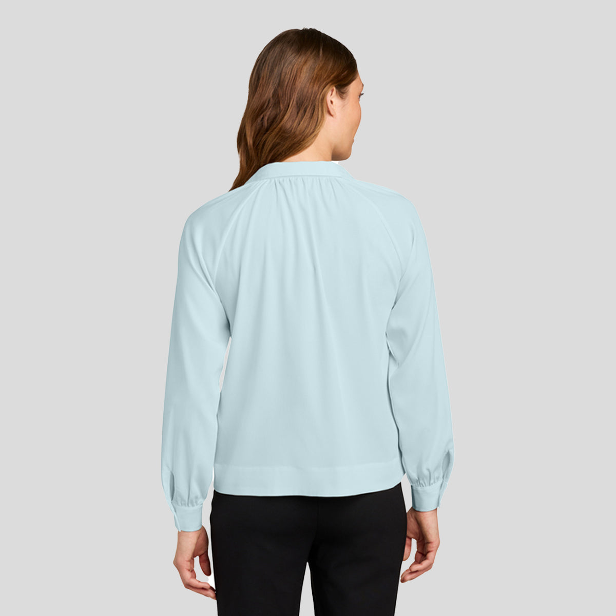 Women’s Long Sleeve Buttery Soft Popover Blouse | Celestial Blue