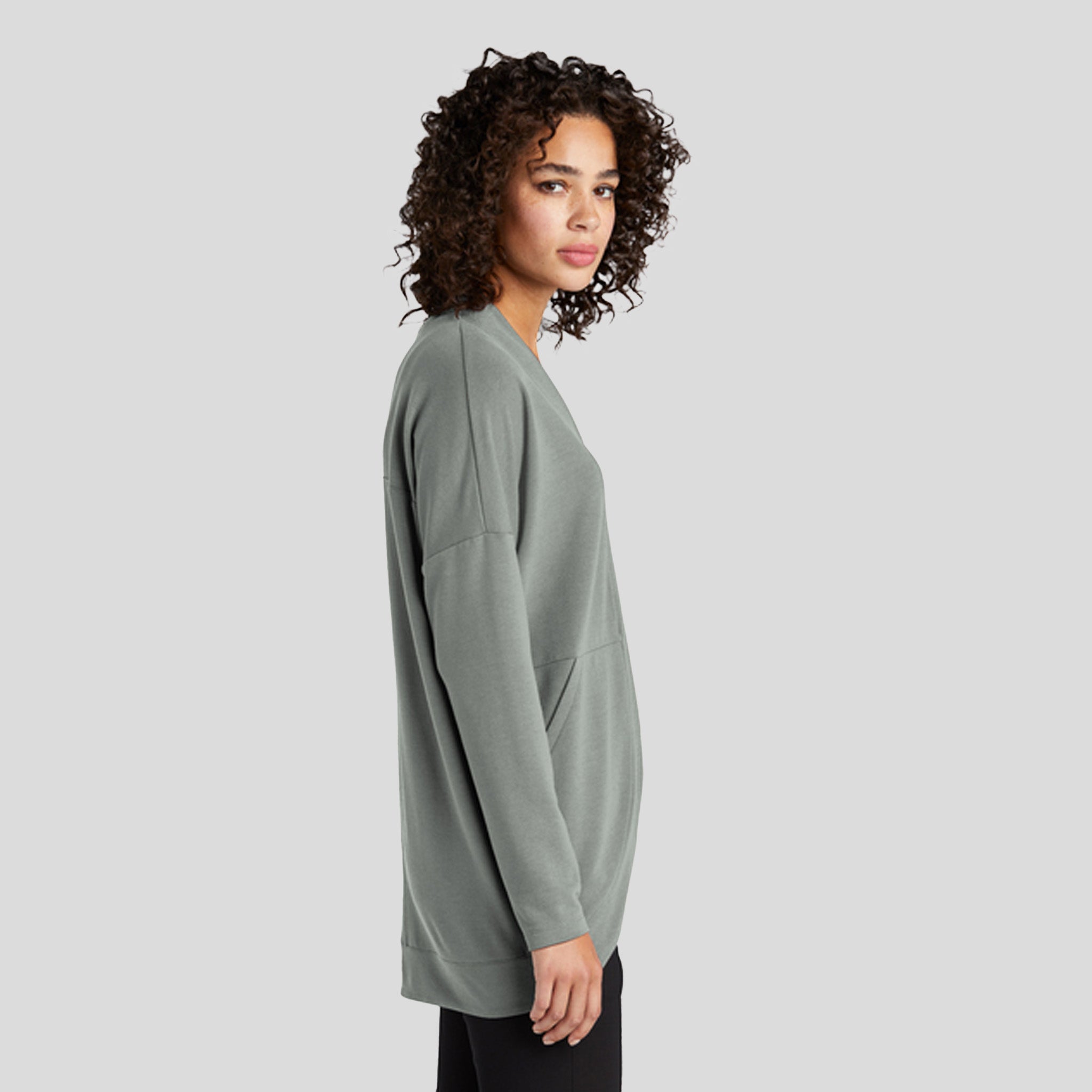 Women’s Stretch Open-Front Cardigan | Gusty Grey