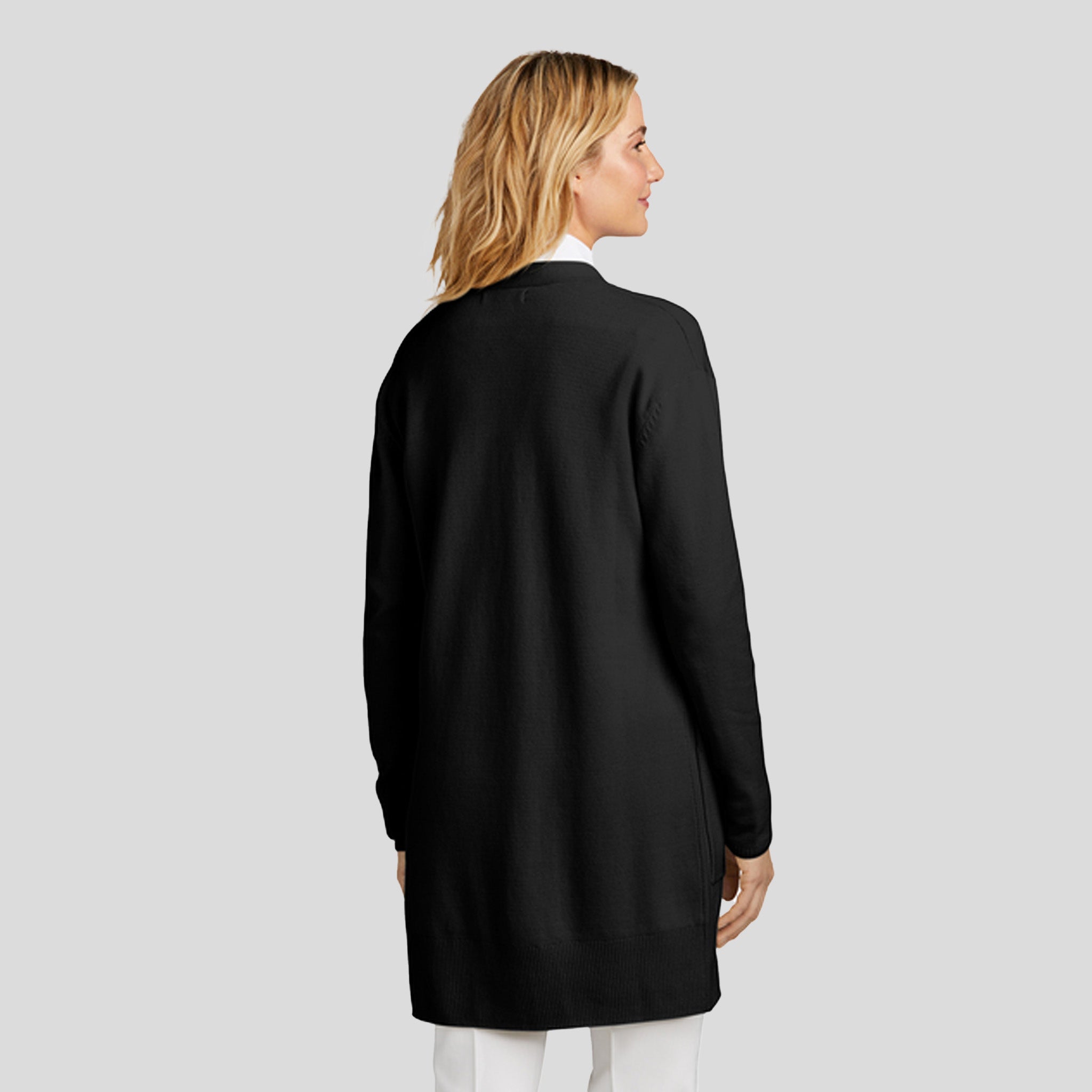 Women’s Open-Front Cardigan Sweater | Deep Black