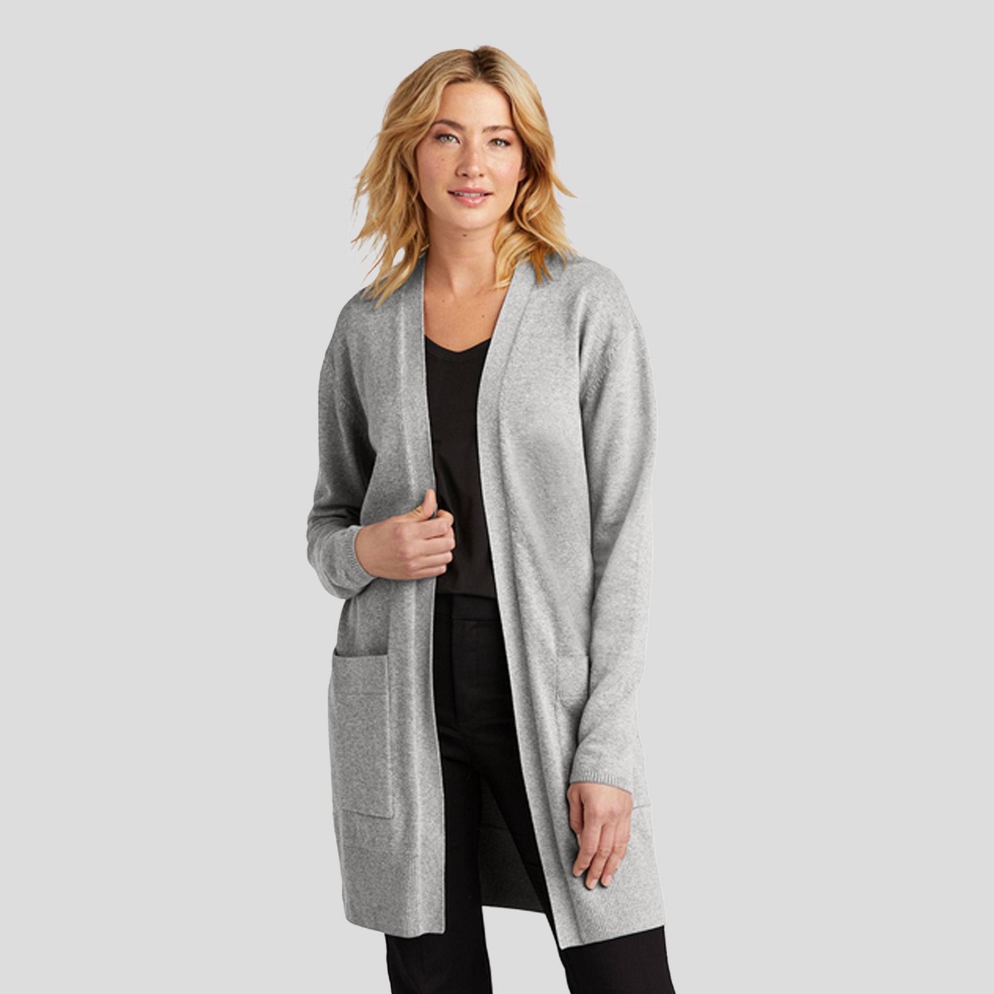 Women’s Open-Front Cardigan Sweater | Gusty Grey Heather